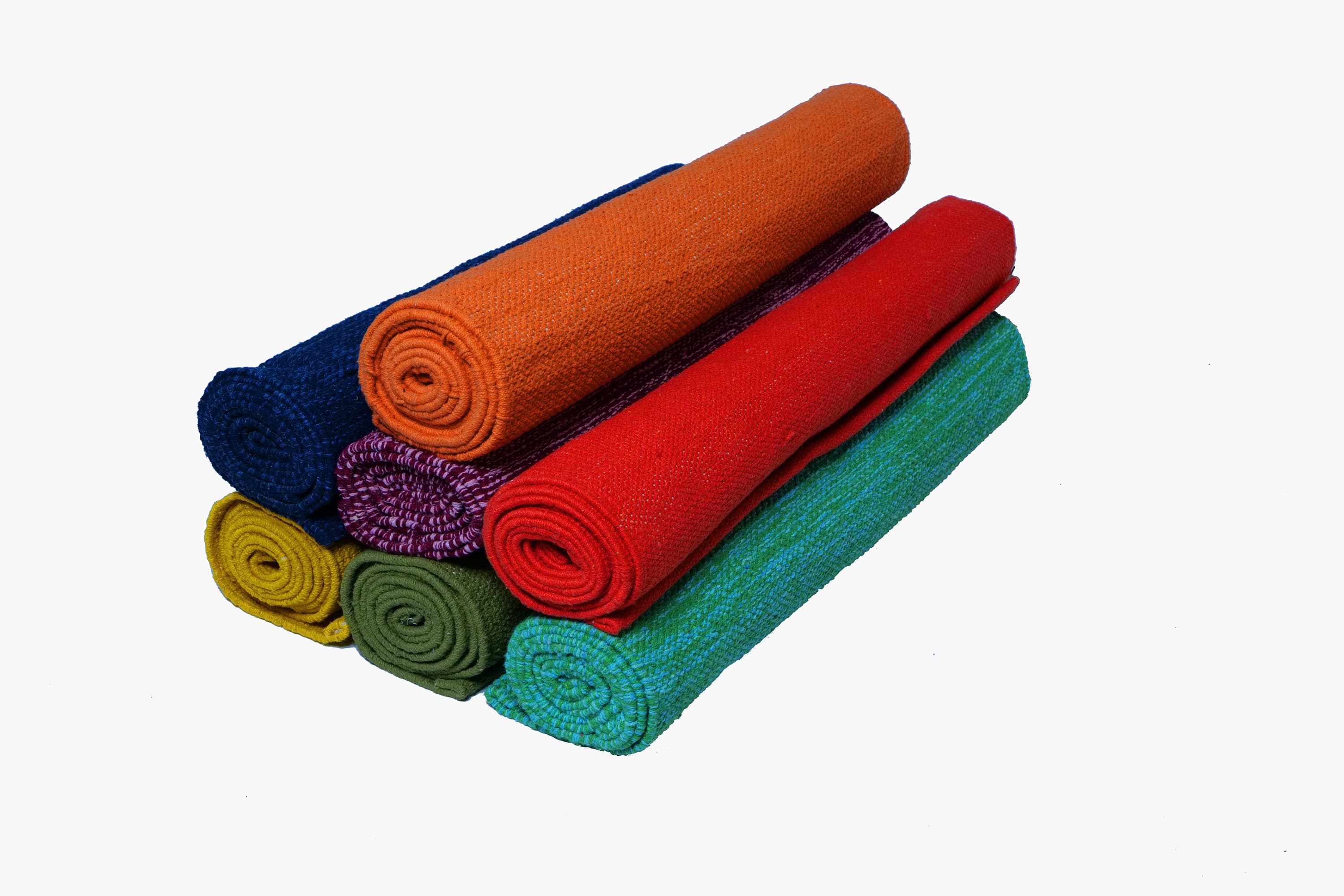 Handloom Cotton Yoga Mat: Eco-Friendly Non-Slip Grip