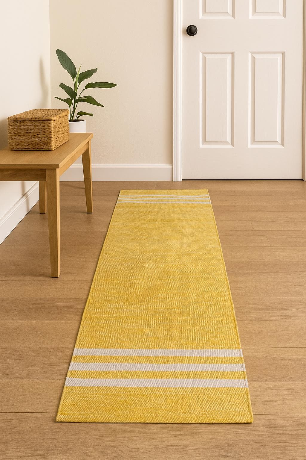 Handwoven cotton yoga mat natural non toxic meditation mat