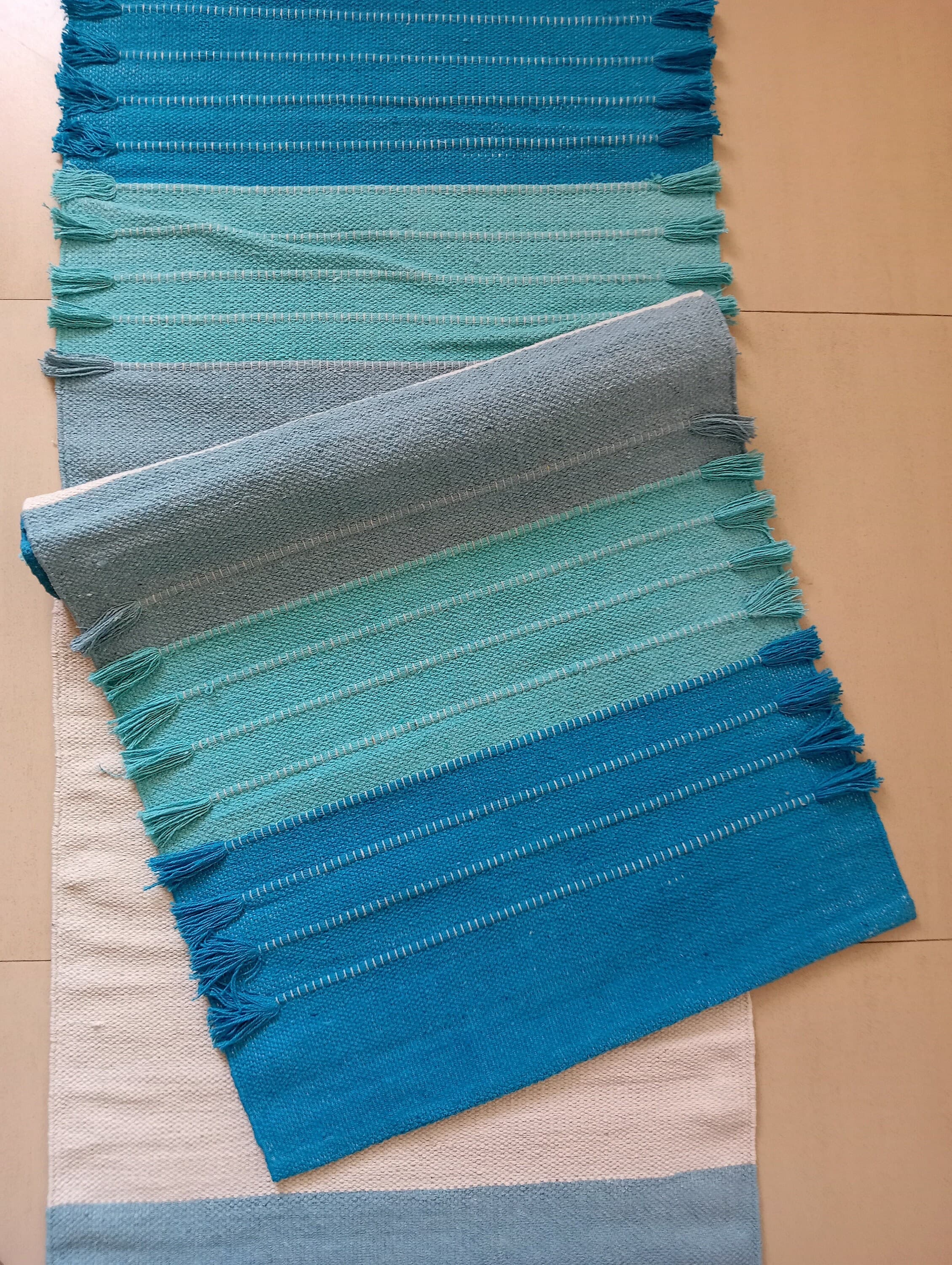 Organic Hand-Loomed Yoga Rug Eco-Friendly Plant-Dyed Cotton Non-Slip Mat for Mindful Practice & Wellness Gift - image 4