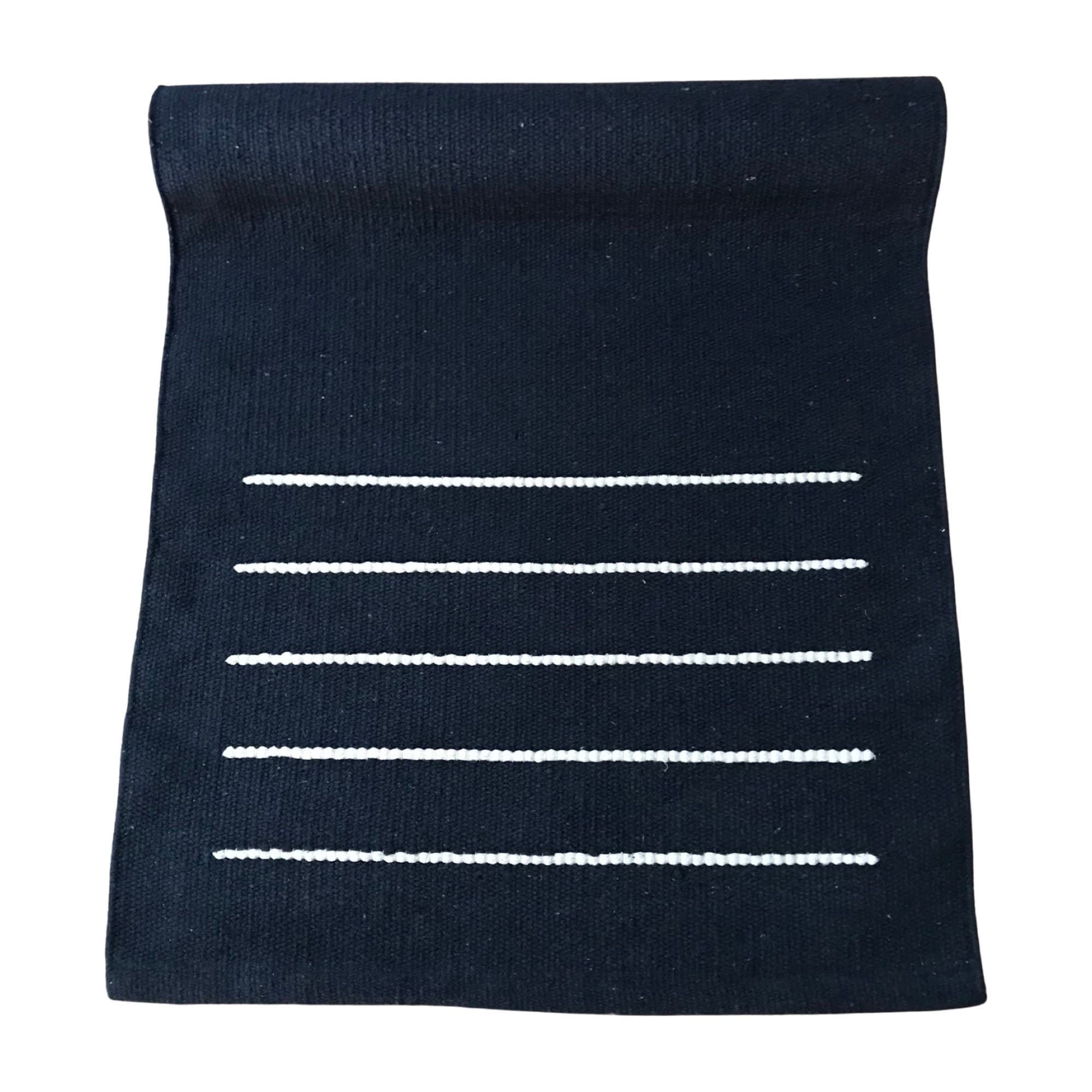 Indigo Cotton Yoga Mat 24x72 | Organic Yoga Rug | Meditation Floor Mat | Eco Friendly Non Slip Yoga Carpet | Boho Home Decor - image 5