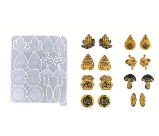 Boho Style Crystal Earrings/Charms/Keychain Mold