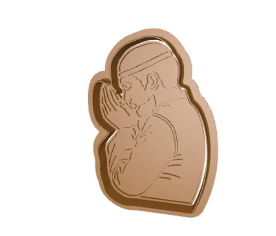 2 PCS: Praying Muslim Man Or Woman Cookie Cutter/Polymer Clay - image 3