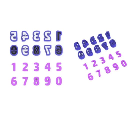 10 PCS: Small/Micro Number Cutter Set