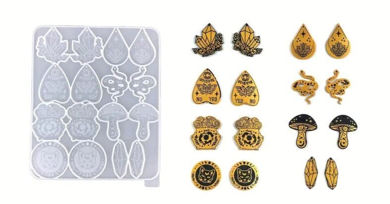 Boho Style Crystal Earrings/Charms/Keychain Mold - image 5