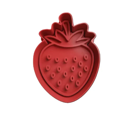2 PCS: Strawberry Stamp & Cutter Set
