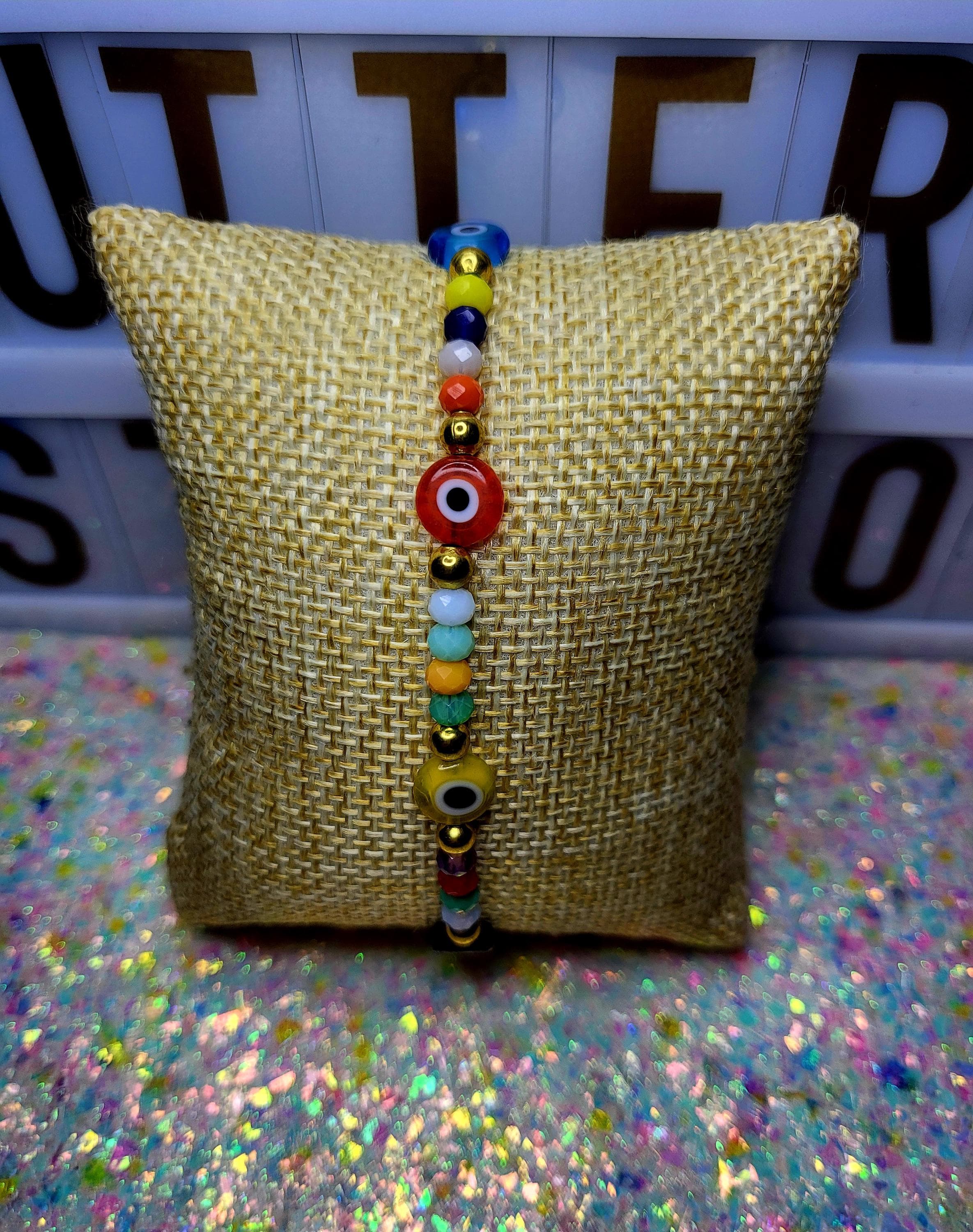 Adjustable Cord Protection Amulets Evil Eye Gold Plated Bracelet - image 4