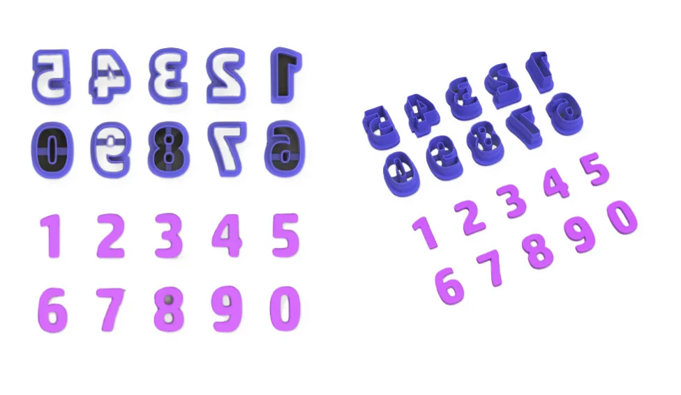 10 PCS: Small/Micro Number Cutter Set - image 5