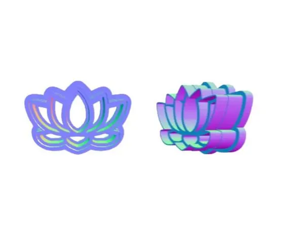 1 PCS: Lotus Flower Imprint Cutter