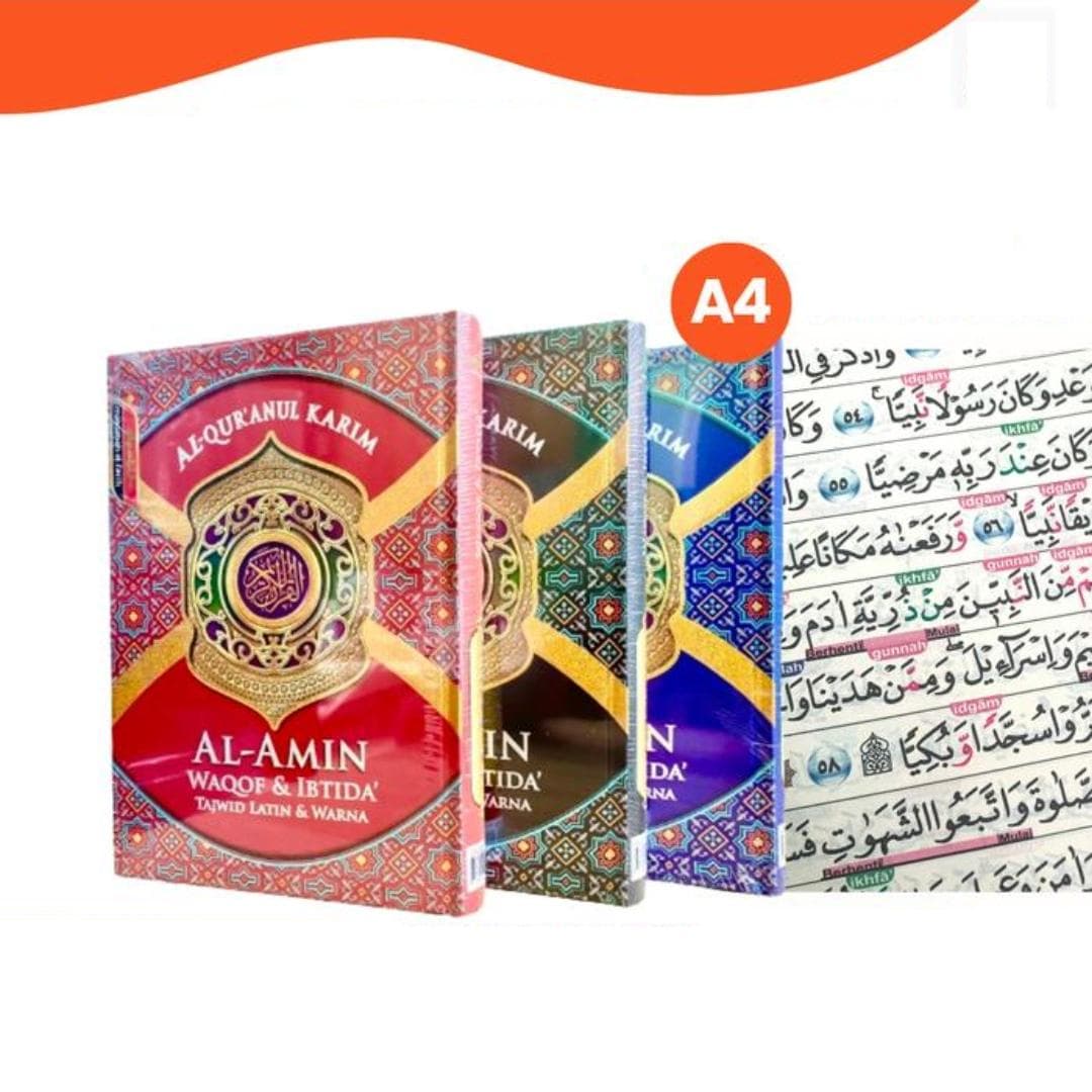 Color Coded Tajweed Quran Waqaf Ibtida Full Tajweed Easy Reading Rasm Uthmani Al-Amin Free Delivery Worldwide - image 3