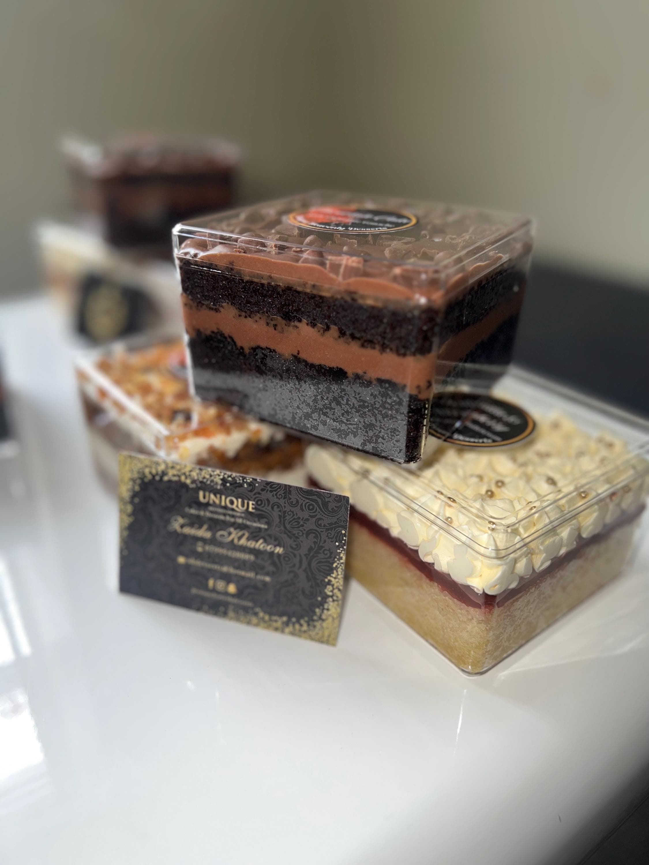 3 X most heavenly cakes boxes, Carrot cake + Chocolate cake  + Vanilla & Raspberry cake - image 3