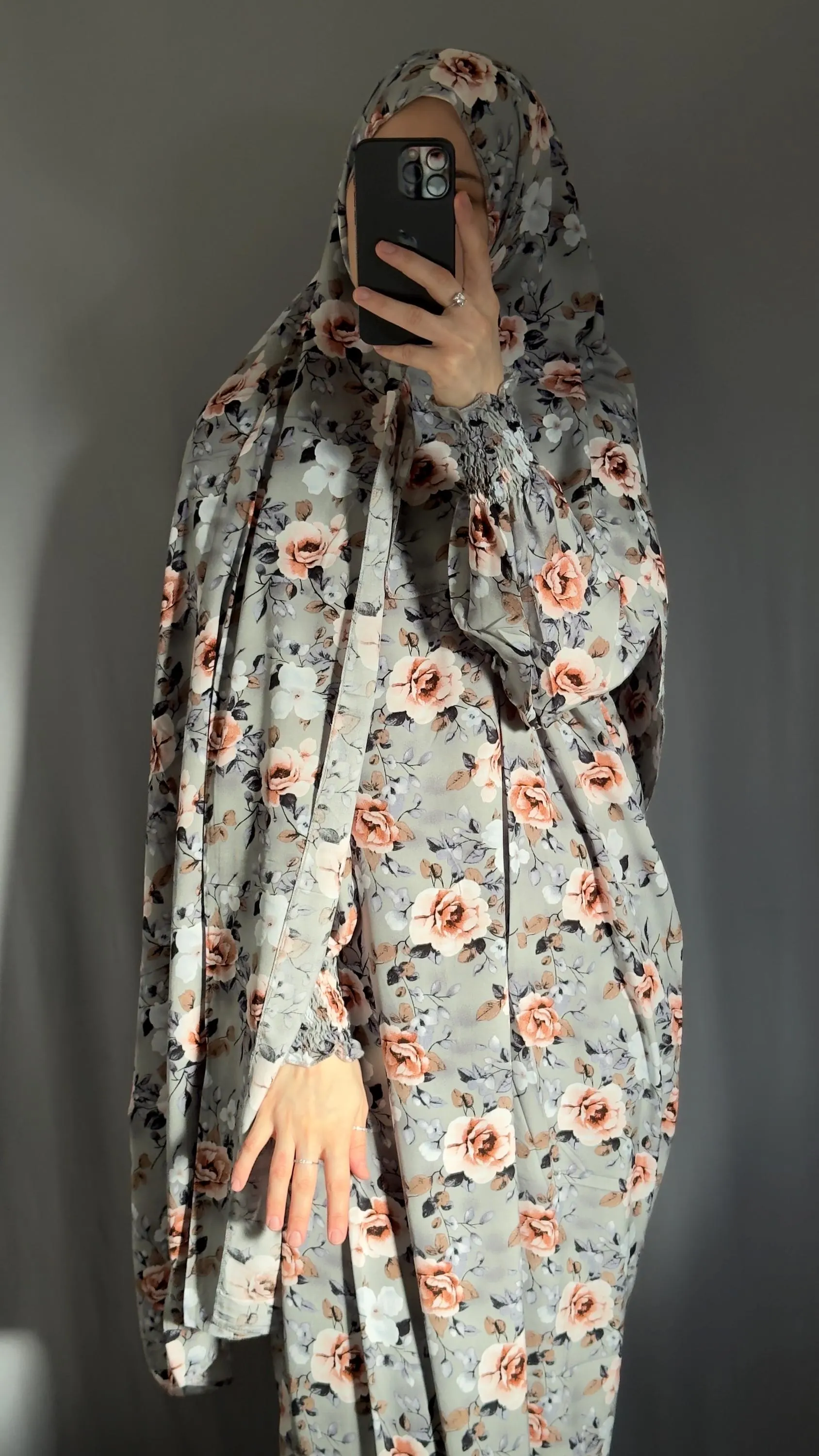Plus Size Cotton Prayer Dress: One Piece Jilbab Khimar with Attached Hijab - image 2