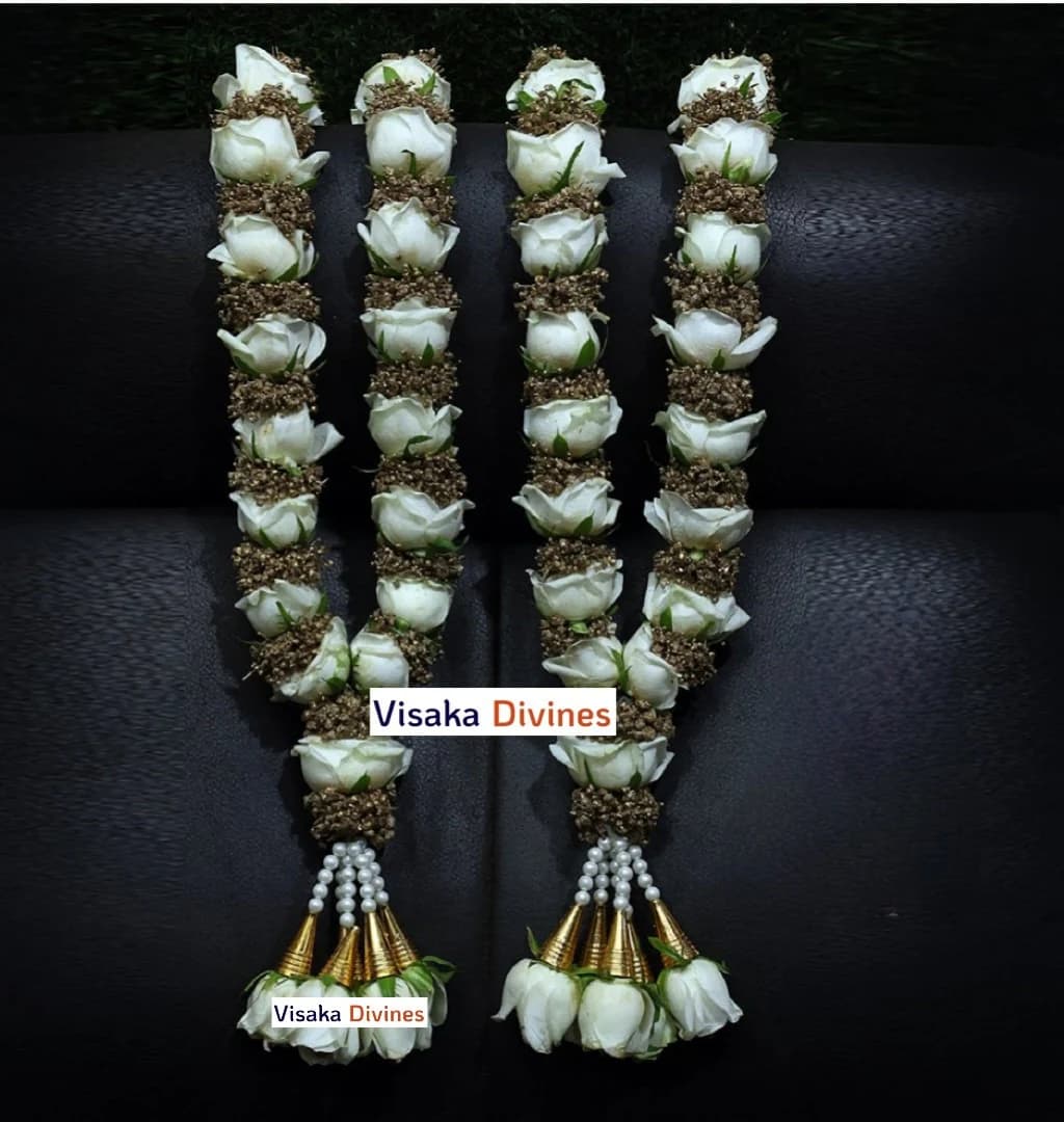 Fresh Rose Garland | Indian Wedding Varmala Jaimala | Graduation Lei | Muslim Nikkah Wedding | Chicago IL - image 2
