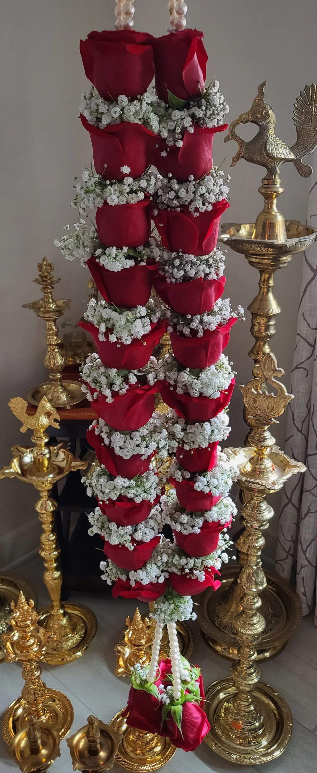 Fresh Rose Garland | Indian Wedding Varmala Jaimala | Graduation Lei | Muslim Nikkah Wedding | Chicago IL - image 5