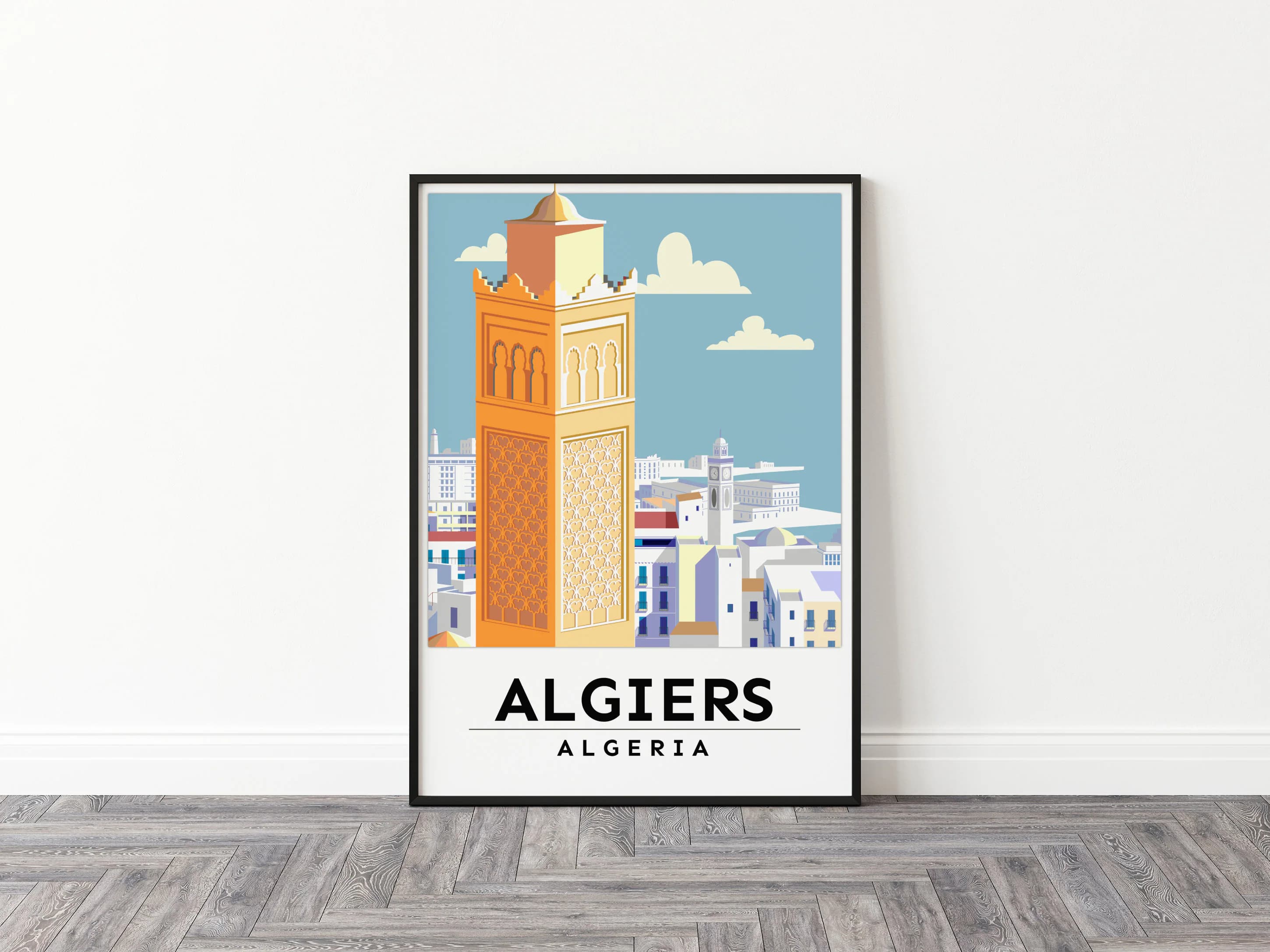 Algiers Vintage Travel Poster | Algeria Casbah Print - image 5