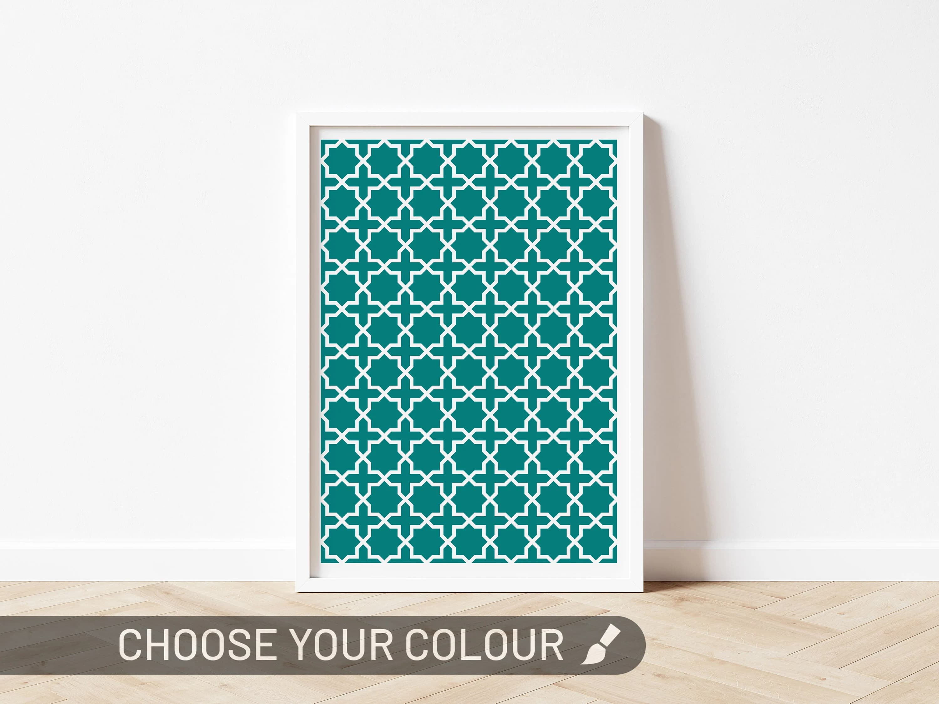 Islamic Geometric Wall Art | Moroccan Trellis Pattern Poster Print | Islamic Gift - image 4