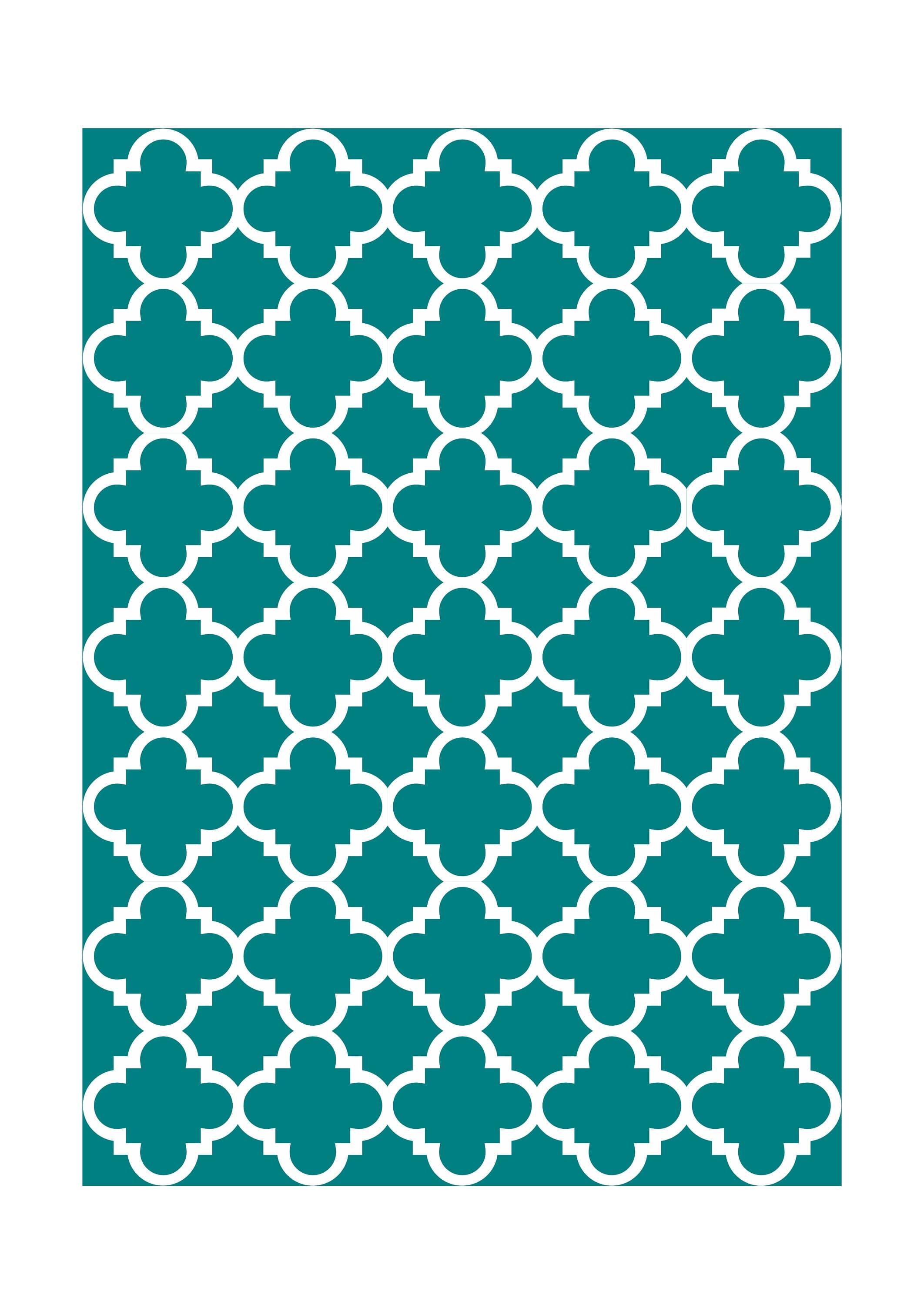 Moroccan Geometric Wall Art | Trellis Tiles Poster Print | Islamic Art Gift