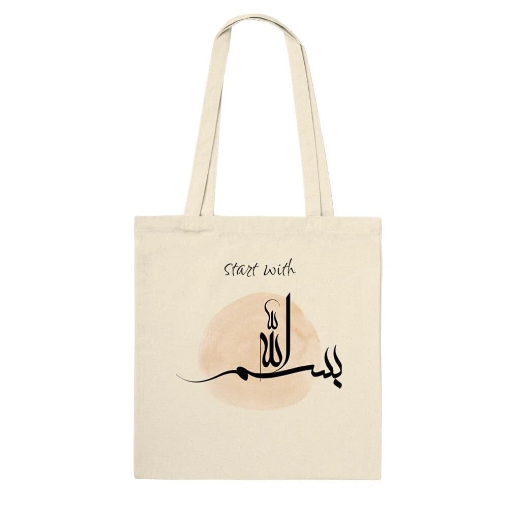 Arabic Calligraphy Bismillah Classic Tote Bag | Islamic Gift
