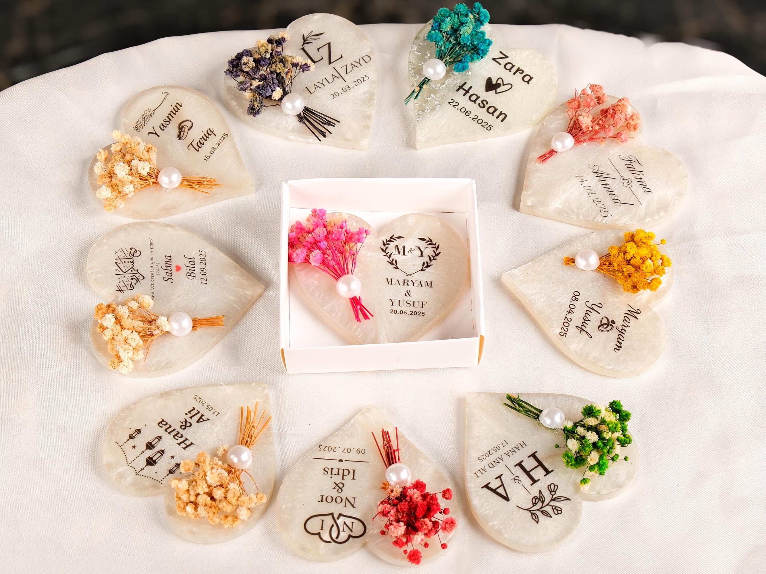 Wedding Favors, Epoxy Magnet, Muslim Islamic Wedding Gifts, Custom Fridge Magnet, Nikkah Favors, Save The Date Magnet, Wedding Guest Gifts