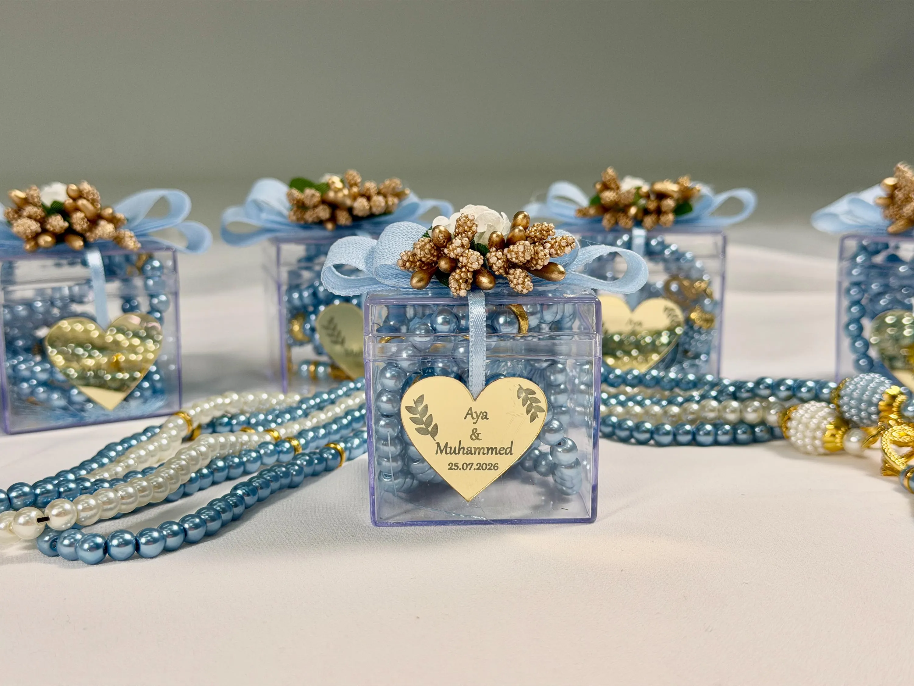 Personalized Pearl Prayer Bead Tasbeeh Masbaha Muslim Favor | Wedding Favor | Eid Favor | Baby Shower Favor | Hajj Umrah Favor | Ameen Favor