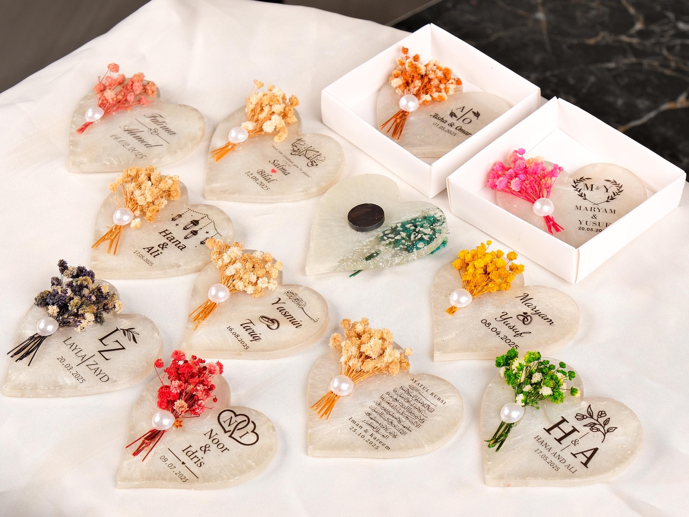 Wedding Favors, Epoxy Magnet, Muslim Islamic Wedding Gifts, Custom Fridge Magnet, Nikkah Favors, Save The Date Magnet, Wedding Guest Gifts