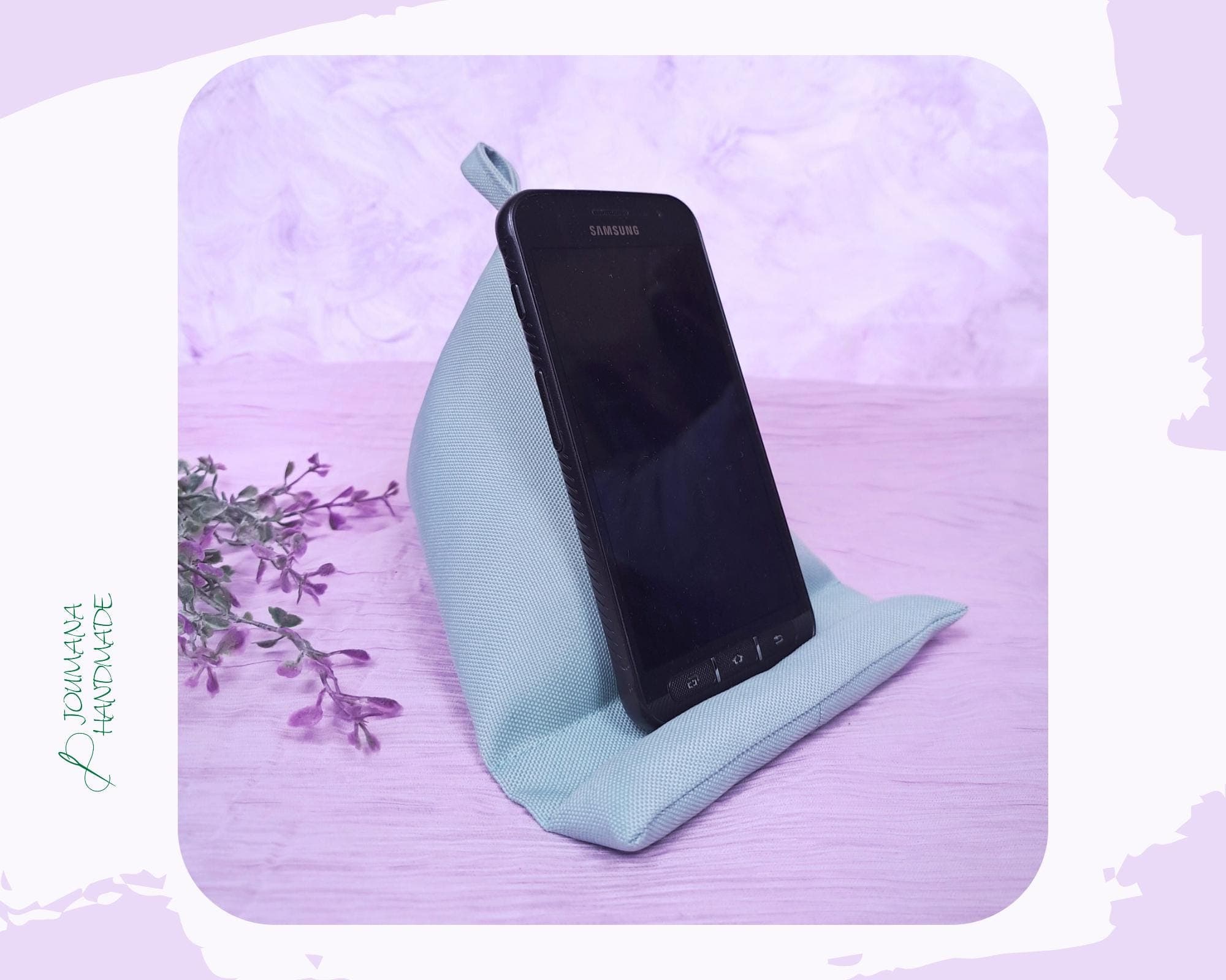Handy Sitzsack aus wasserfestem Outdoor-Stoff | Handyständer abwischbar | Geschenkidee für Familie und Freunde
