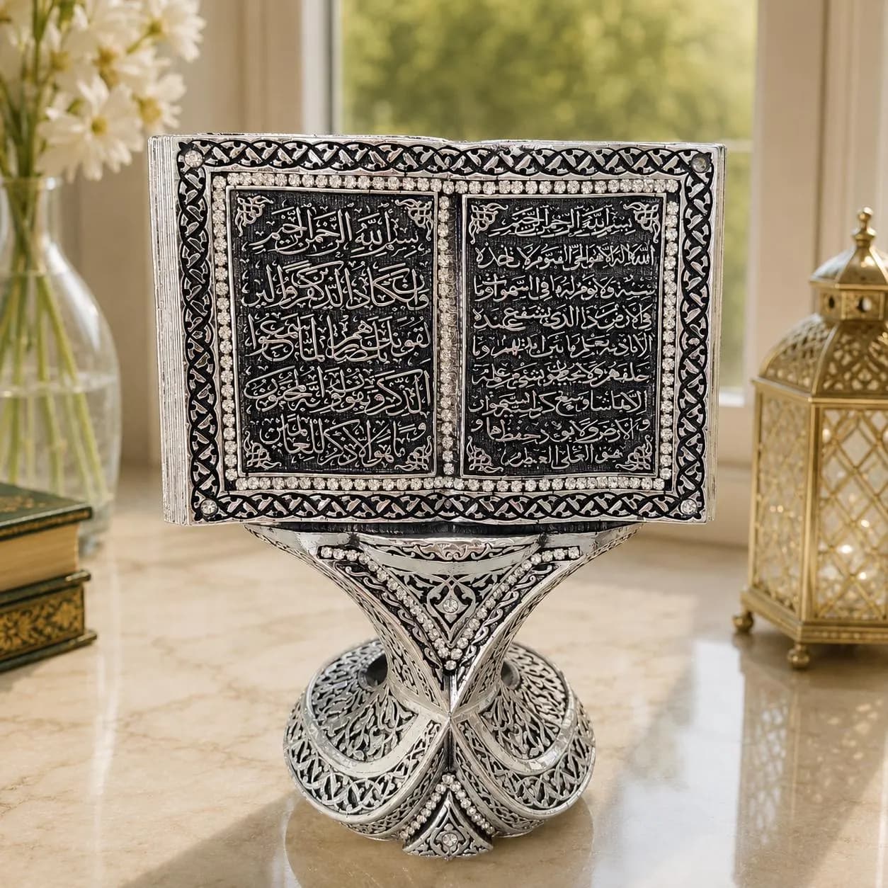 Ayat Ul Kursi Book Figurine, Islamic Arabic Calligraphy Decor, Muslim Wedding Gift - image 3