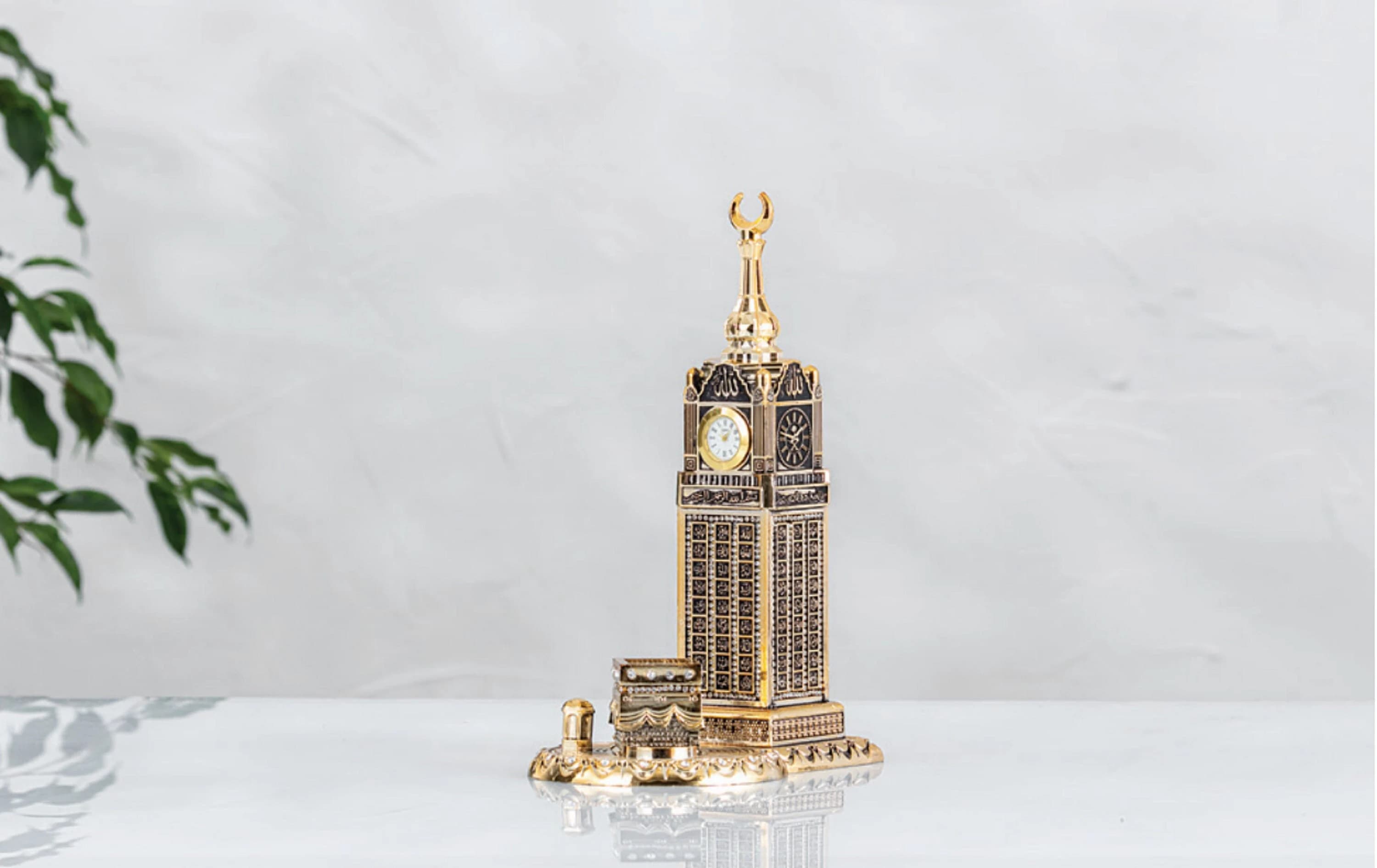 Zamzam Tower Kaaba Desk Clock, Islamic Table Decor, Muslim Gift