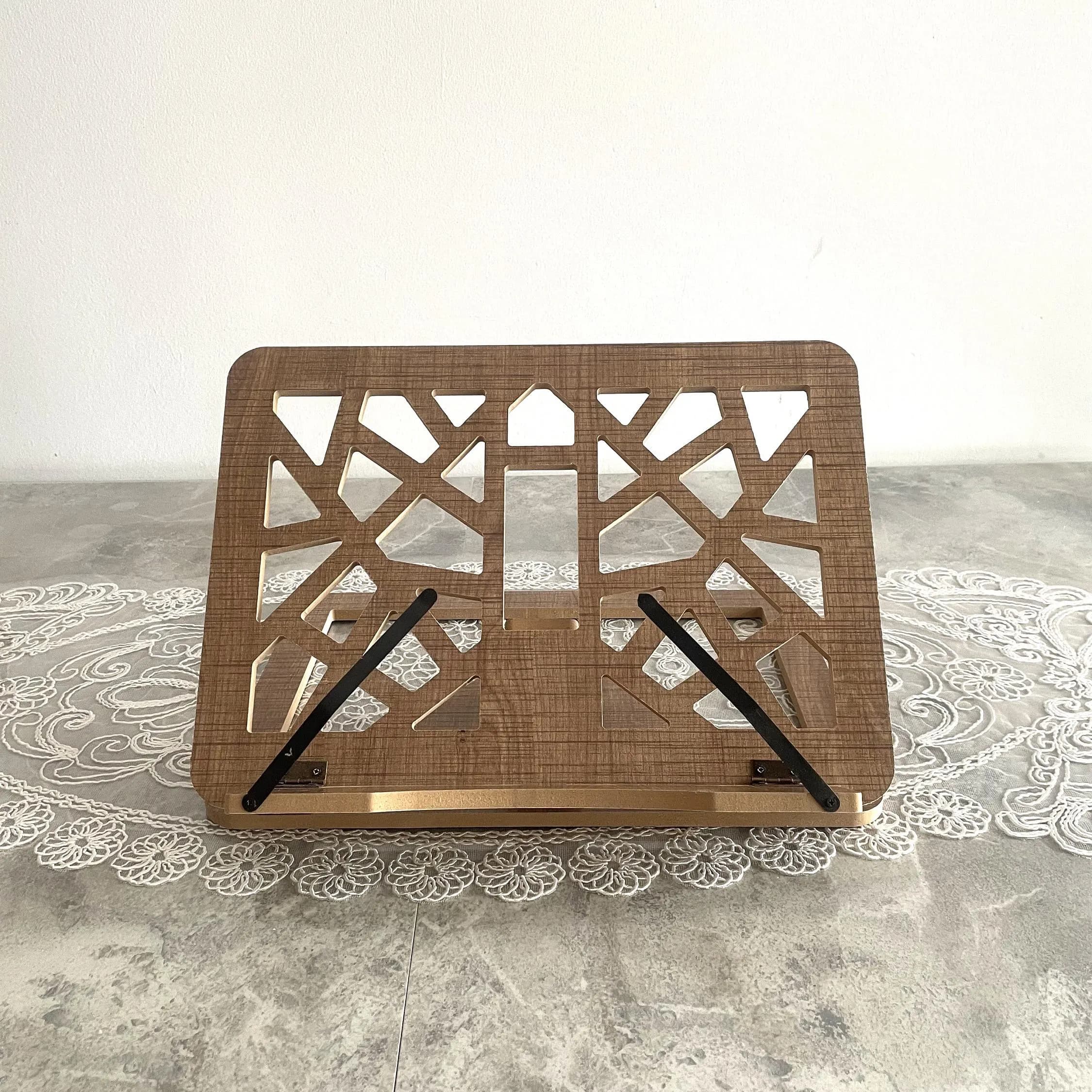 Adjustable Wooden Quran Stand | Foldable Rehal, Islamic Home Decor - image 4