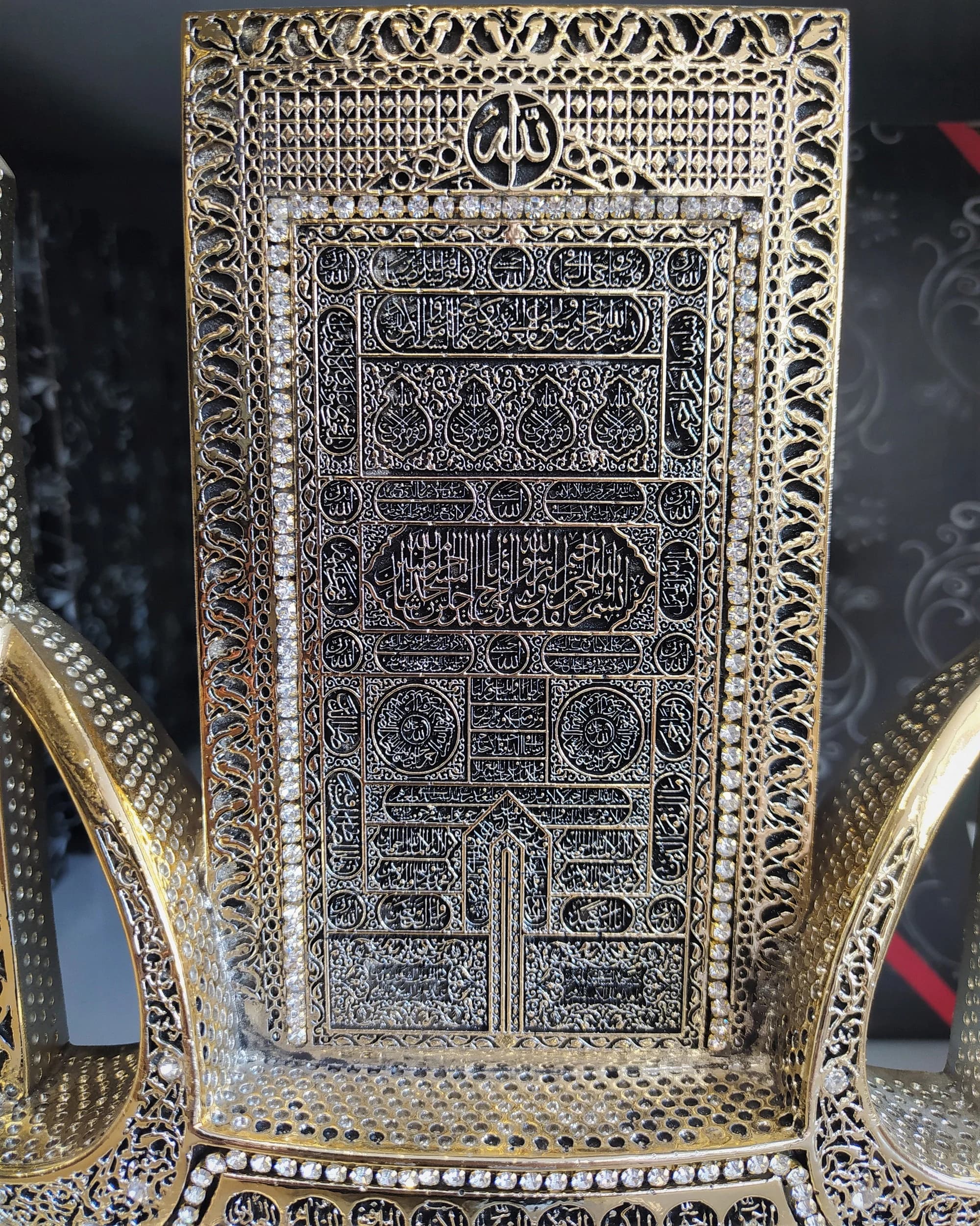 Kaaba Gate Ship Figurine, Gold Islamic Home Decor (27x30cm) - image 4