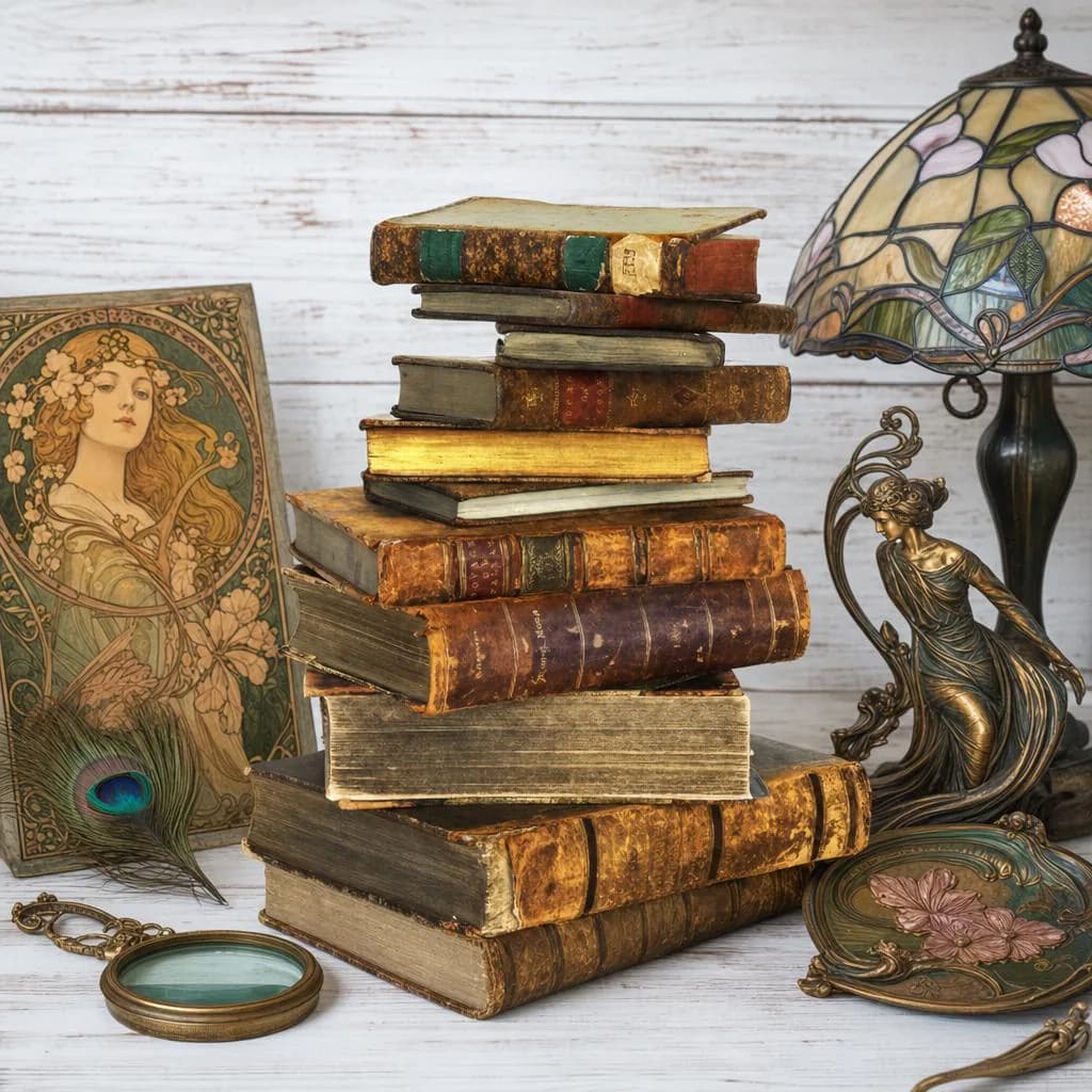 68 Rare Old Books on Art Nouveau | Antique Art Book, Poster Prints, Ornament Pattern Design, Printable Wall Art Collection | Size 1.2 GB