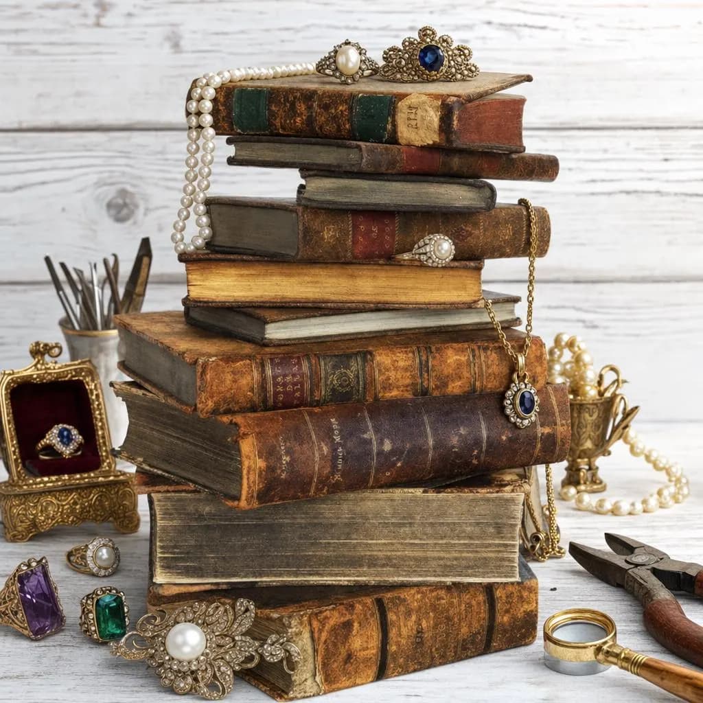 143 Rare Old Books on Antique Jewelry Gems Gemstones Diamonds Pearls Jewels Rings Brooches Design Making Collection | Size 2.5 GB
