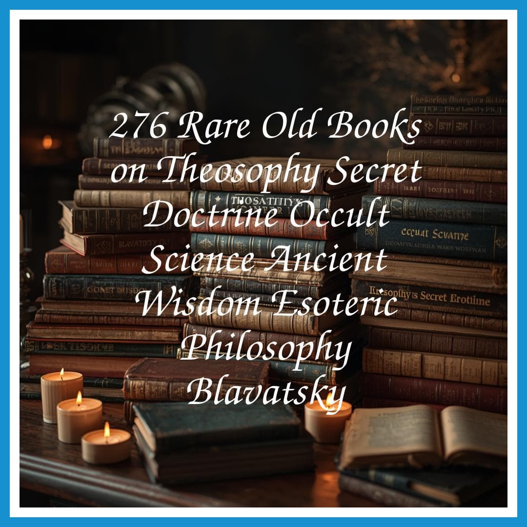 276 Rare Old Books on Theosophy Secret Doctrine Occult Science Ancient Wisdom Esoteric Philosophy Blavatsky - Instant PDF Download