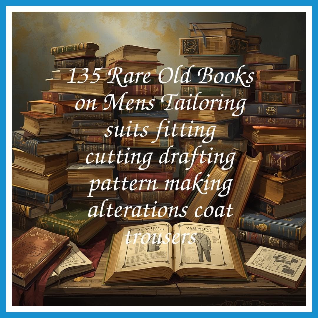 135 Rare Old Books on Mens Tailoring suits fitting cutting drafting pattern making alterations coat trousers - Instant PDF Download