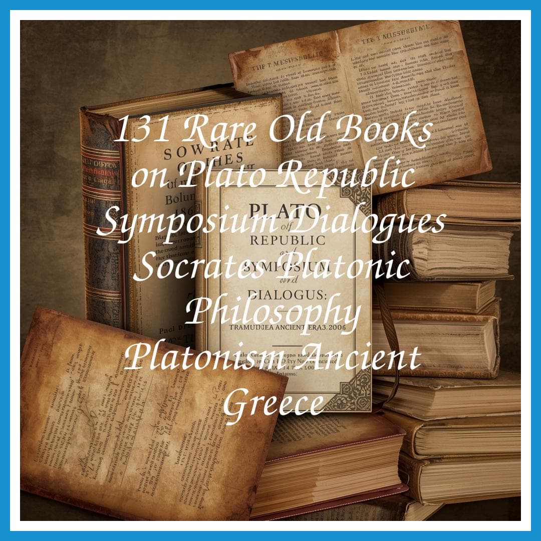 131 Rare Old Books on Plato Republic Symposium Dialogues Socrates Platonic Philosophy Platonism Ancient Greece - Instant PDF Download