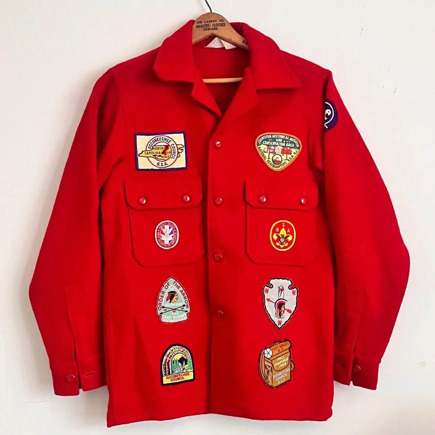 1960s Boy Scout BSA Jacket Size 38 Occoneechee Council Eagle Scout OA NC Camporee