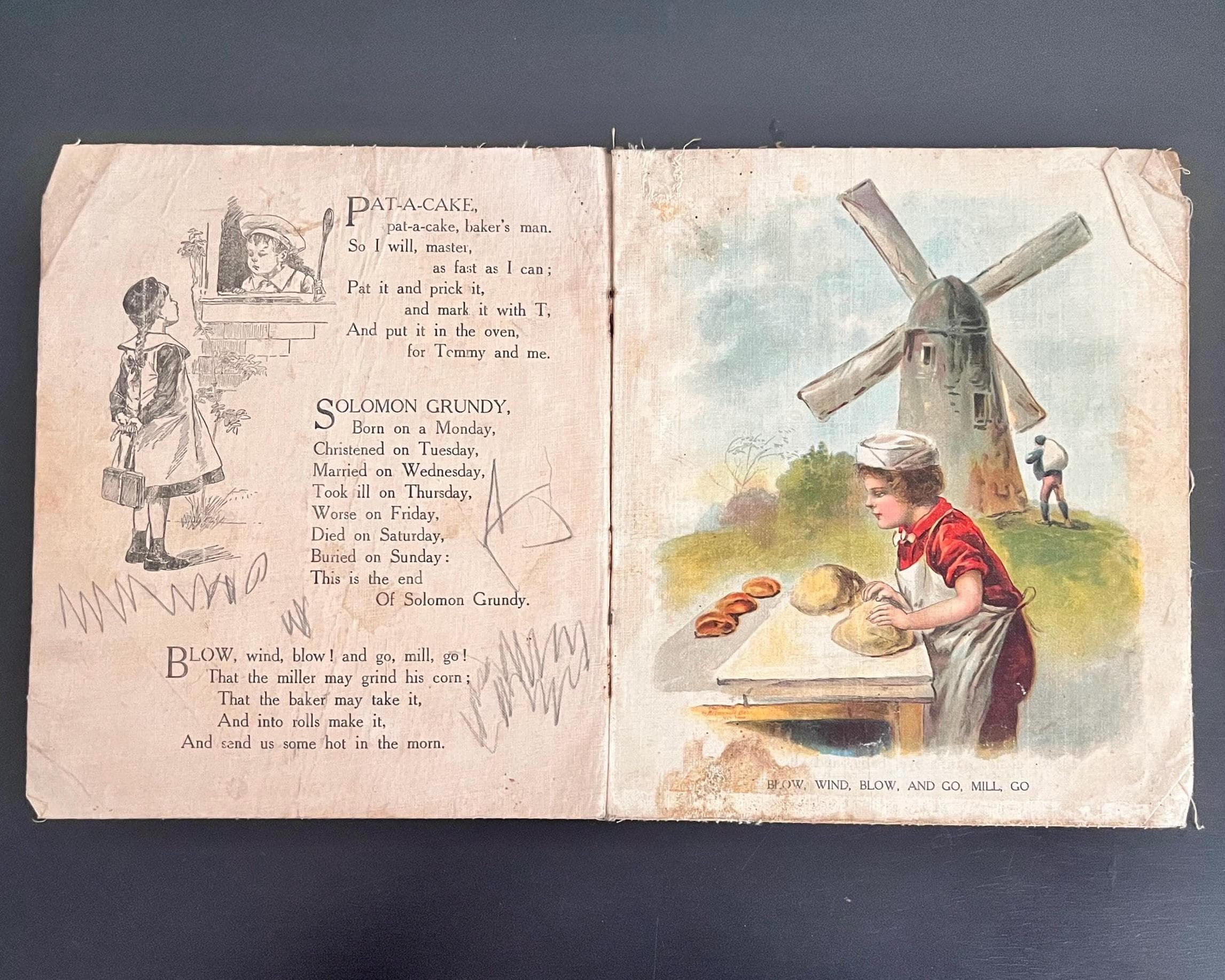 5 Antique Children's Books McLoughlin Bros Mother Goose Jolly Jingles Painting Books - image 4