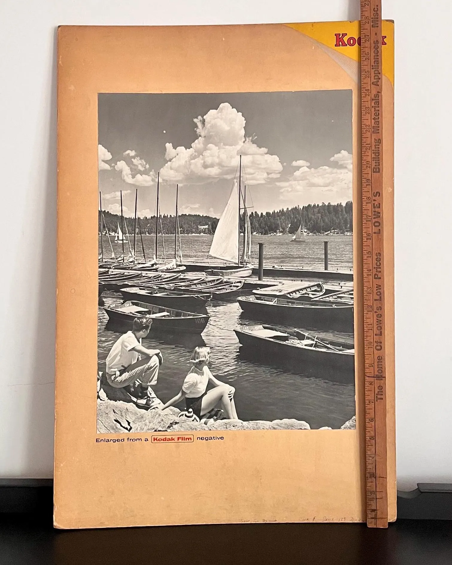 Vintage 1950s Kodak Photo Counter Display Sign Enlarged Film Negative - image 3