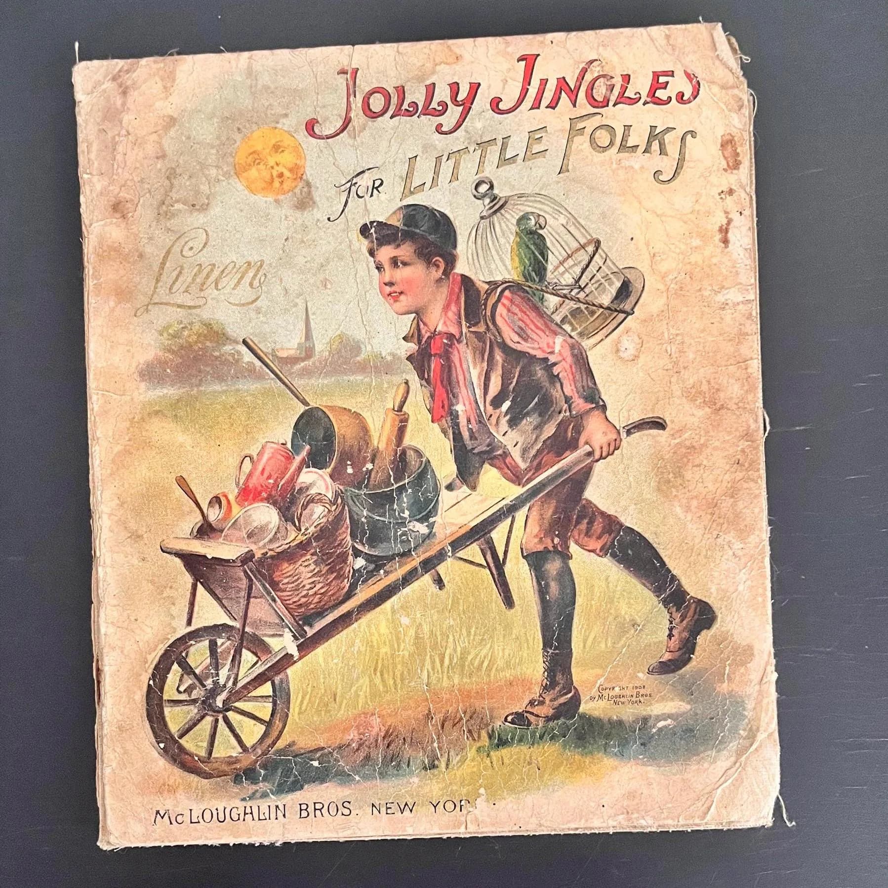 5 Antique Children's Books McLoughlin Bros Mother Goose Jolly Jingles Painting Books - image 3