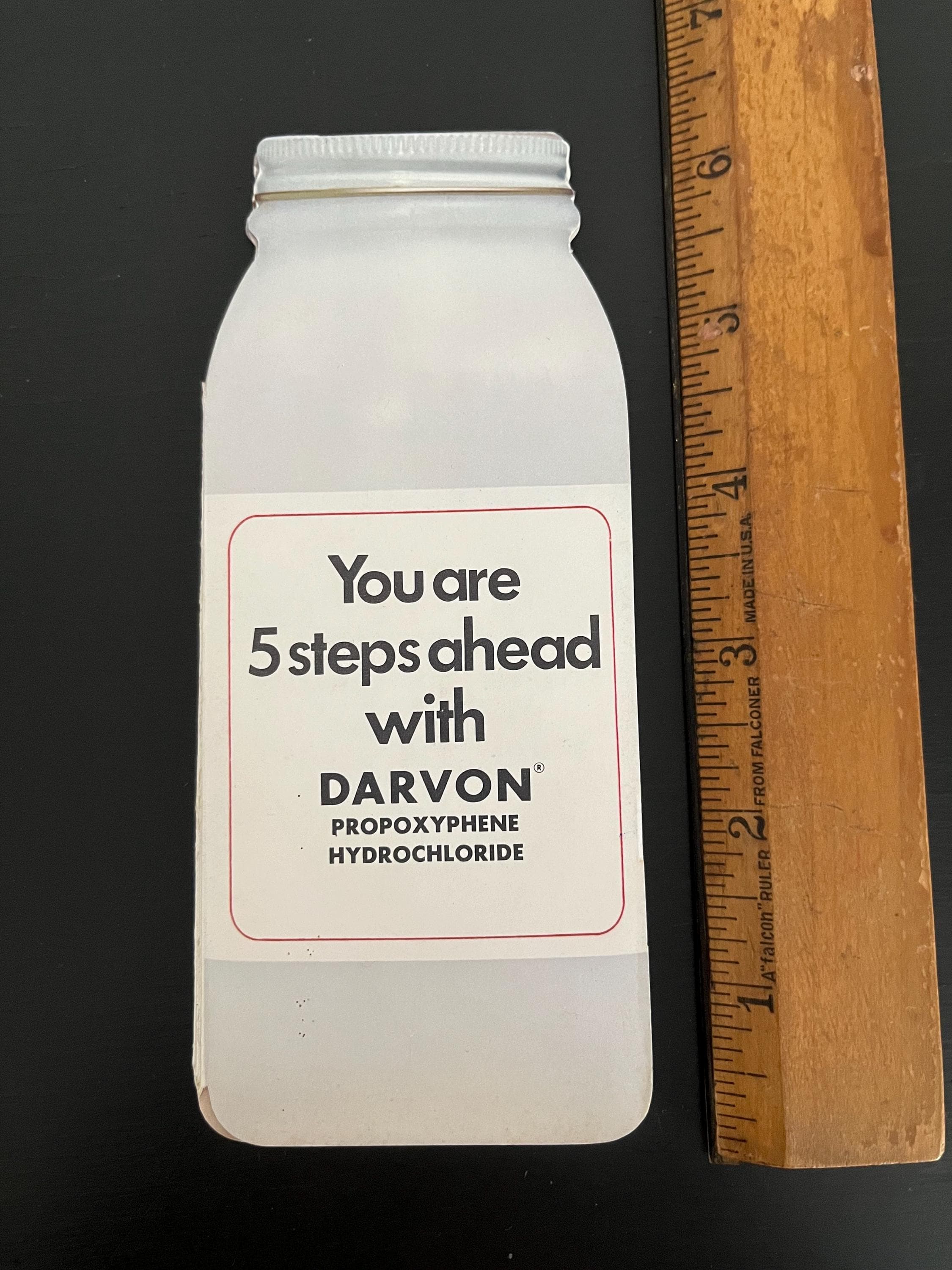 1972 Darvon Promotional Pamphlet & Nembutal Faux Bois Paper Box that once held blank glass slides Eli Lilly Abbott Labs Pain Relief Downers - image 5