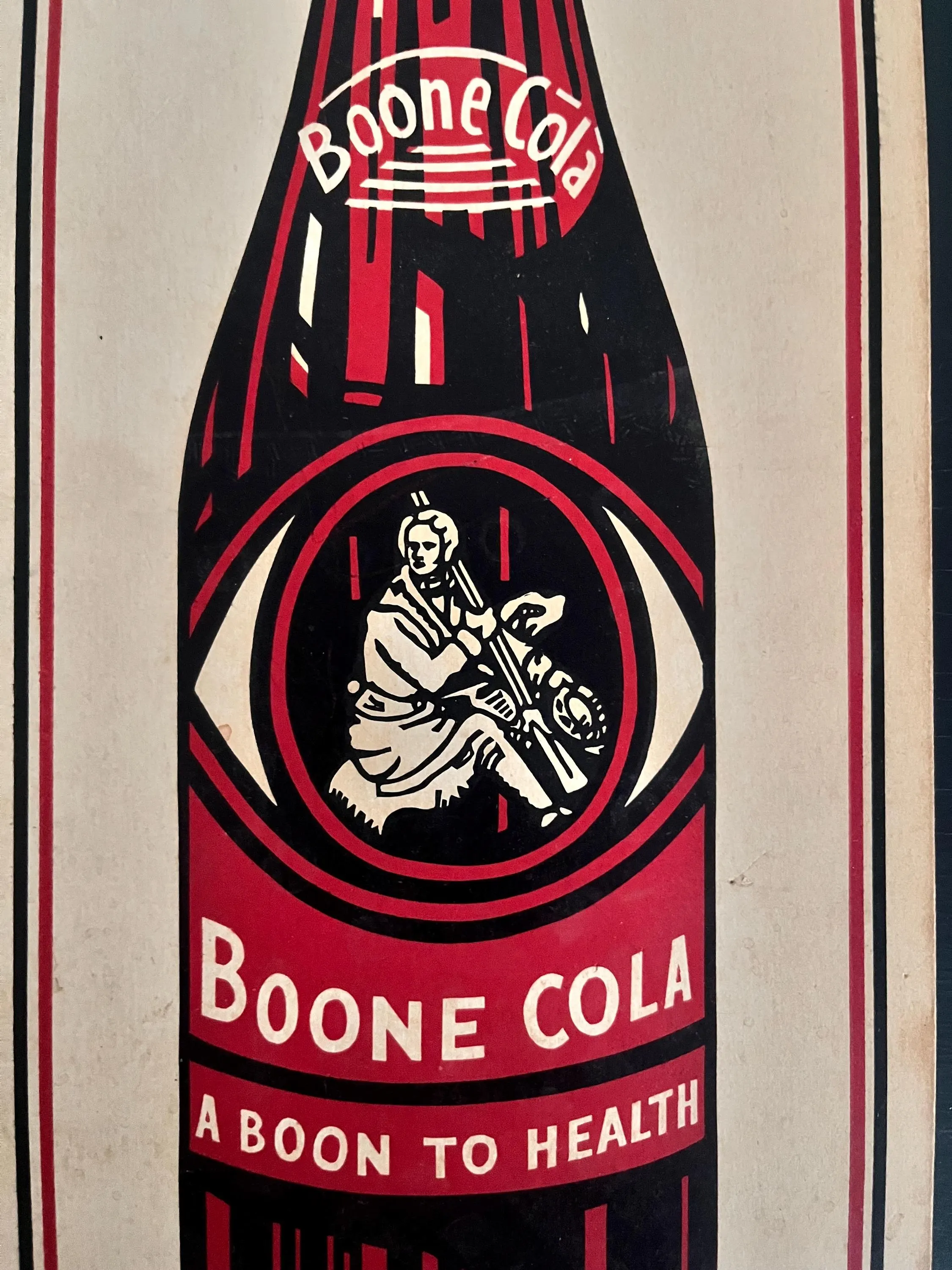 Original Vintage Boone Cola Sign Spencer NC Daniel Boone Soda Advertising Kemper Thomas - image 5