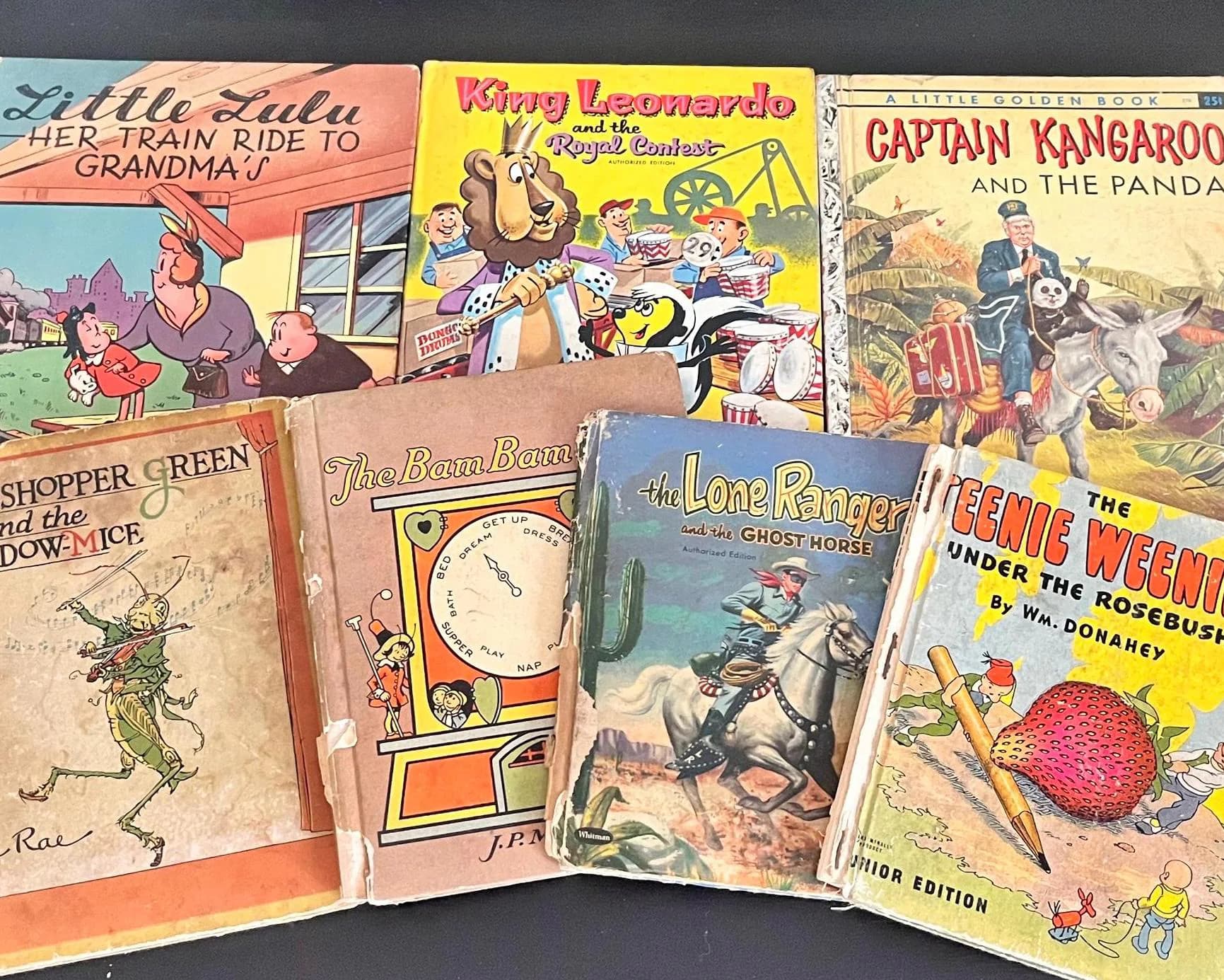 7 Vintage Children’s Books in Good to Fair Condition Fantastic Illustrations for Framing, Cards, Decoupage, Altered Arts