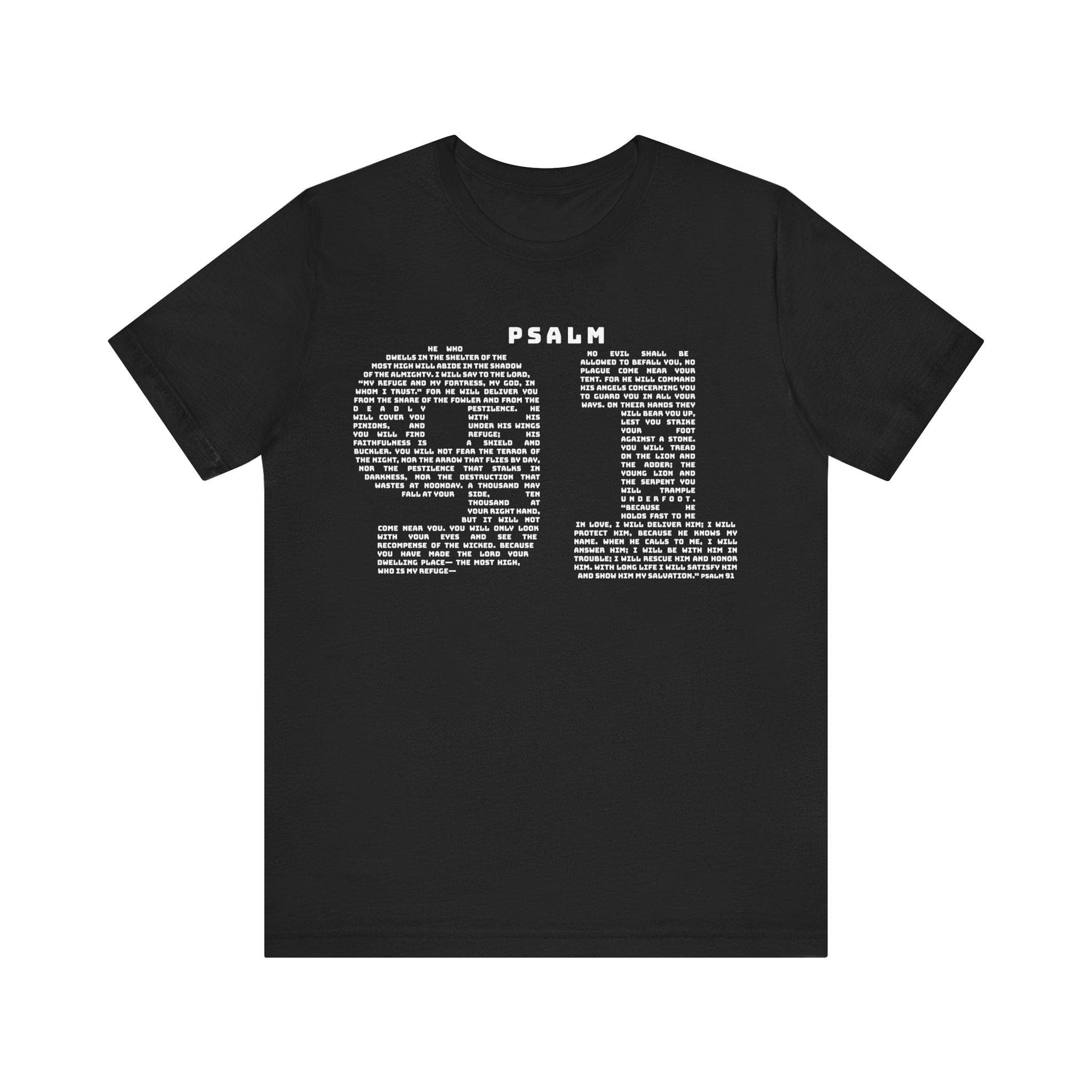 Psalm 91 Text Tee Scripture Typography Christian TShirt - image 4
