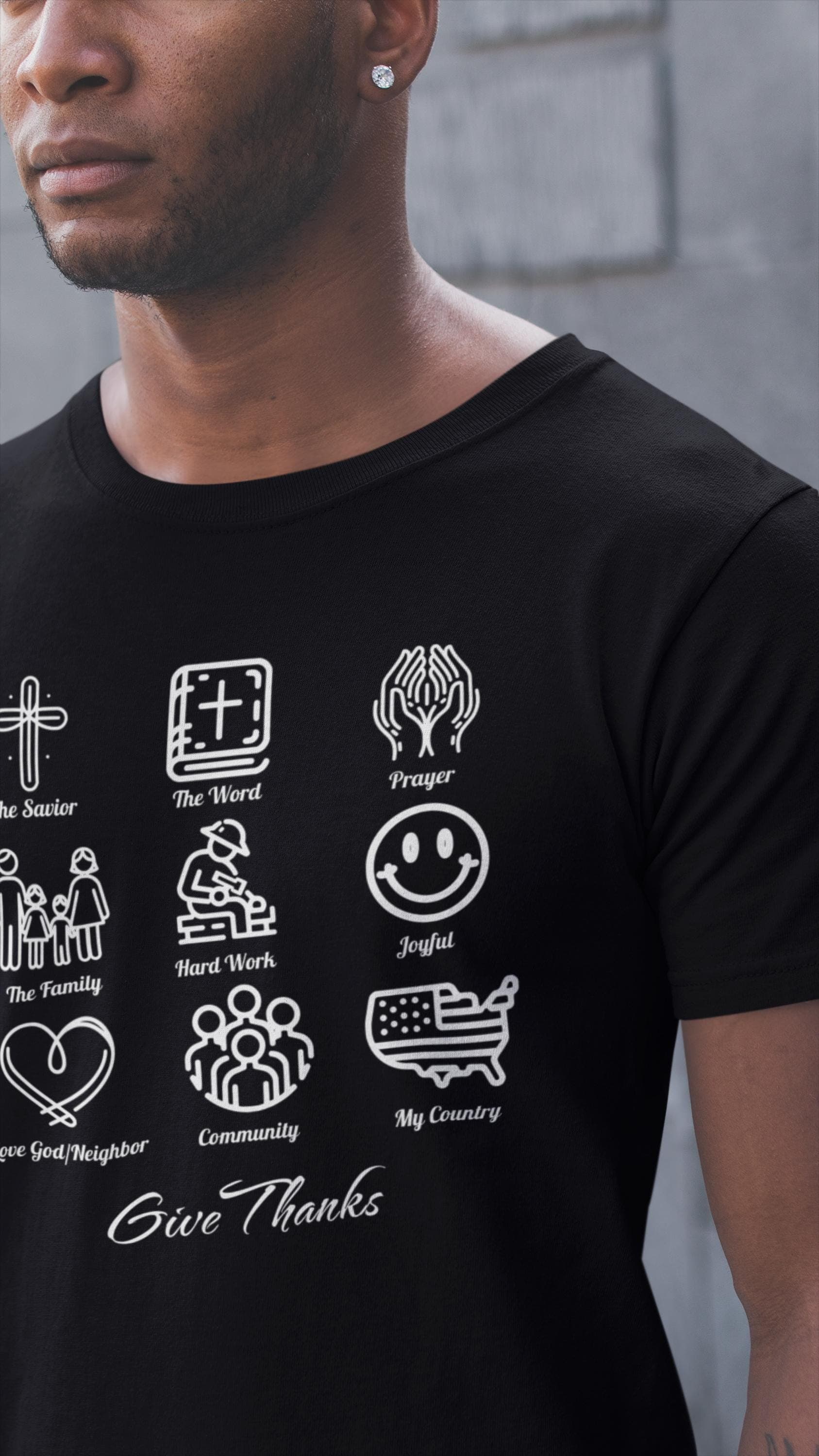 Christian Virtues T-Shirt: Icons of Faith and American Life