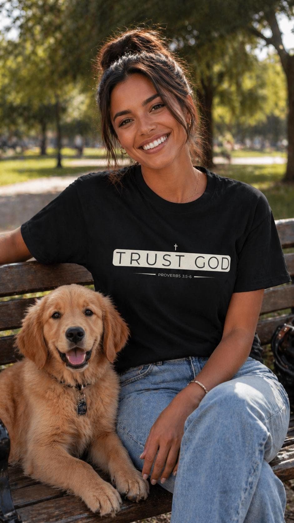 Trust God Shirt Proverbs 3 5 6 Minimalist Christian Tee Faith Based Gift Scripture Shirt