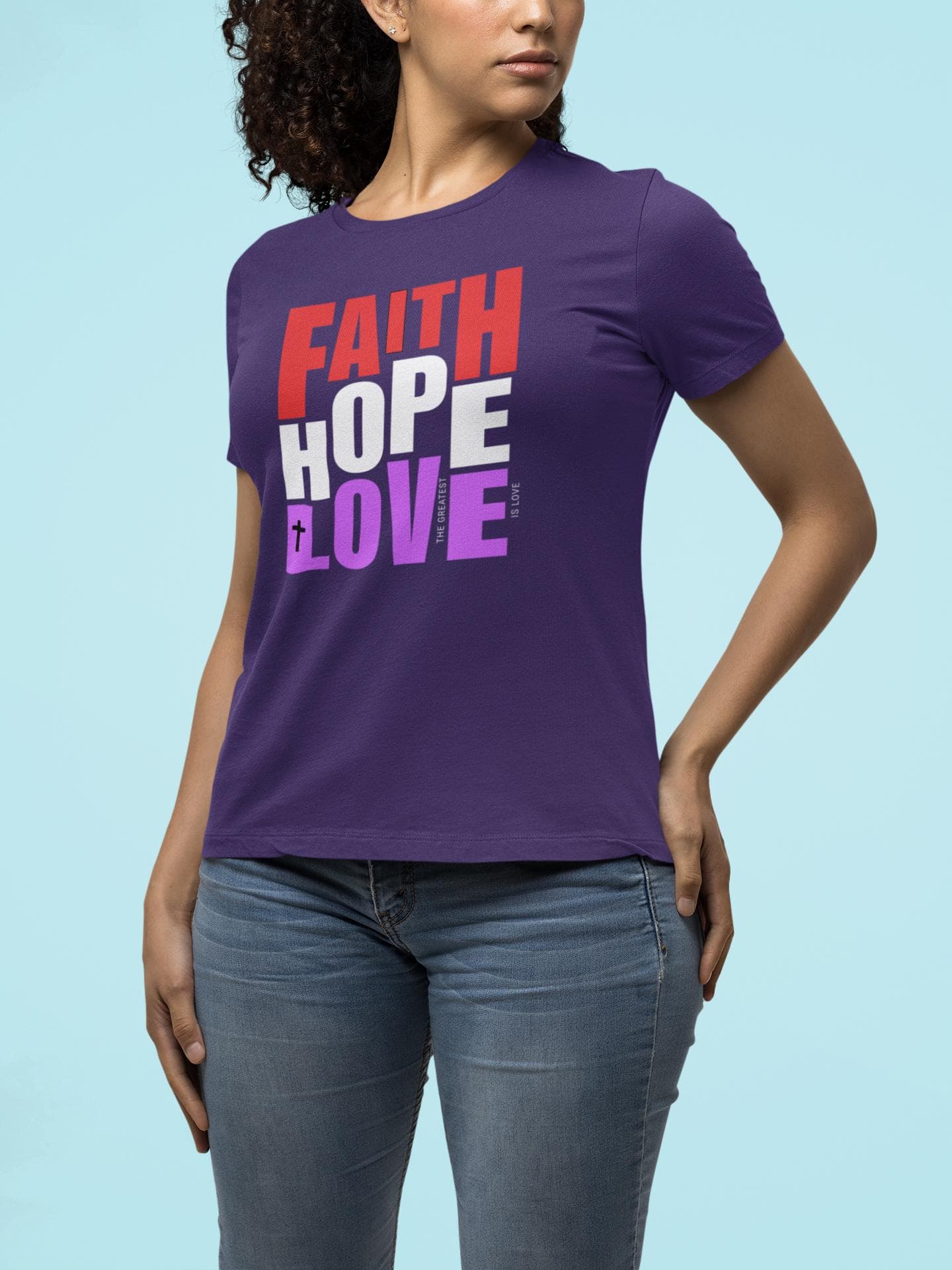 Faith Hope Love T Shirt: Christian Virtues Apparel, Bible Inspired Top - image 4
