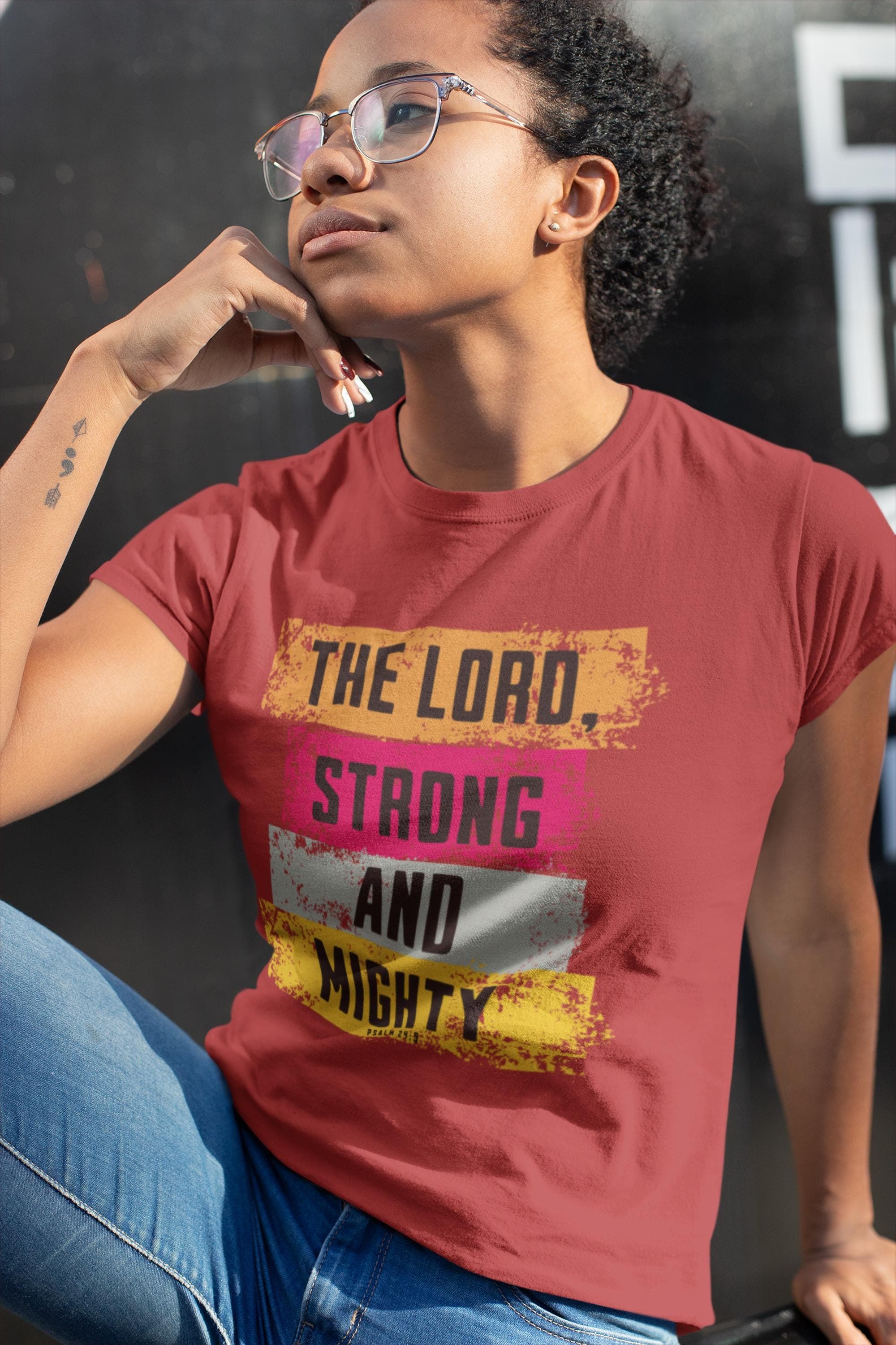 Lord Strong and Mighty Christian Shirt, Faith-Based T-Shirt, Psalm 24:8 Unisex Tee, Religious Tee, Christian Clothing, Bible Verse Shirt - image 4