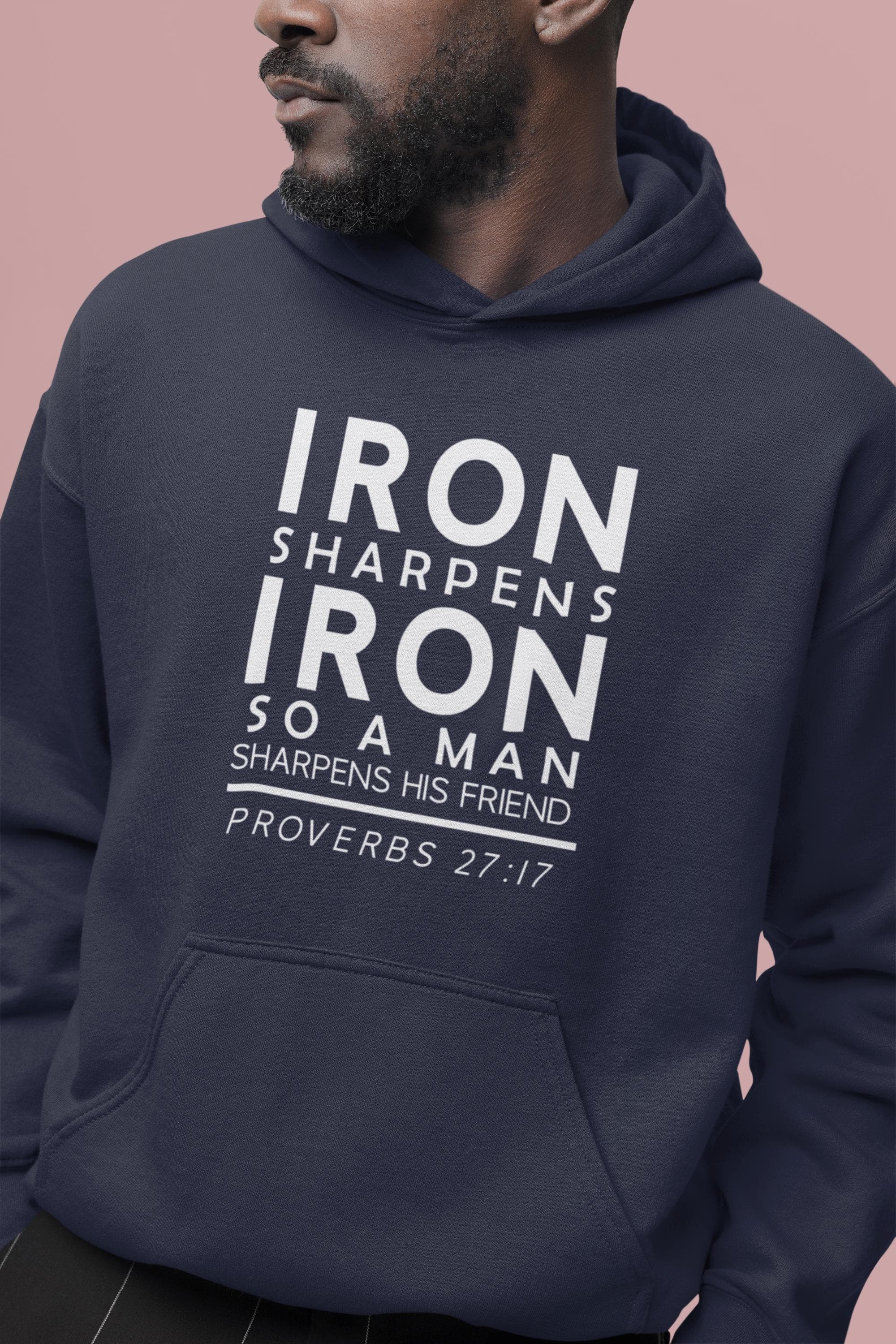 Iron Sharpens Iron Hoodie Christian Sweatshirt | Men's Bible Verse Gift | Faith Streetwear - image 5