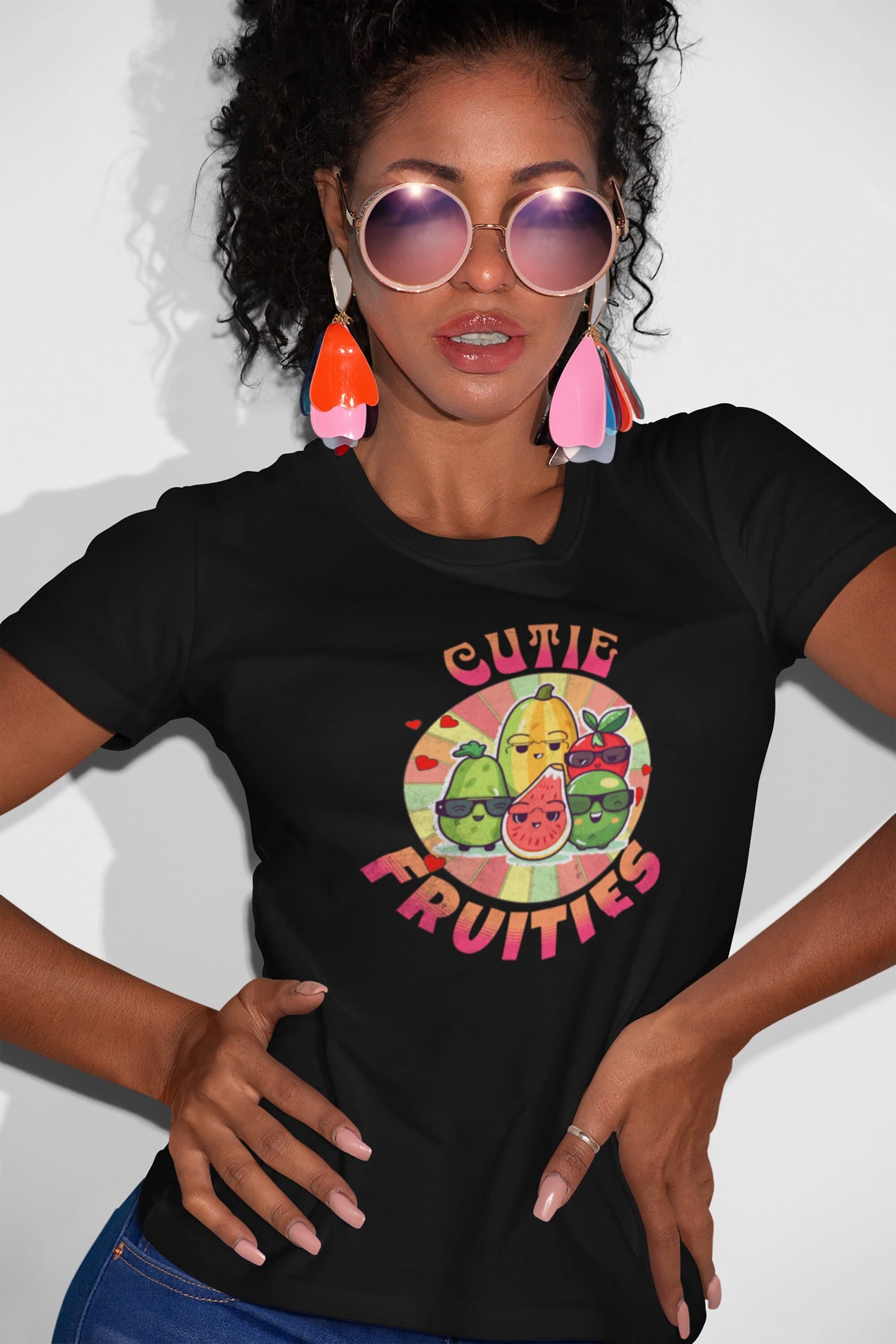Cutie Fruities Summer T-Shirt | Fruit Character Tee | Fun and Colorful Shirt | beachwear