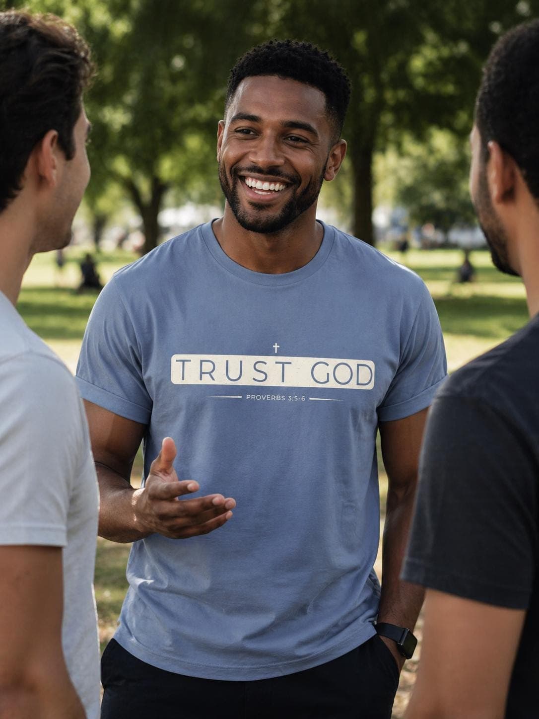 Trust God Shirt Proverbs 3 5 6 Minimalist Christian Tee Faith Based Gift Scripture Shirt - image 3