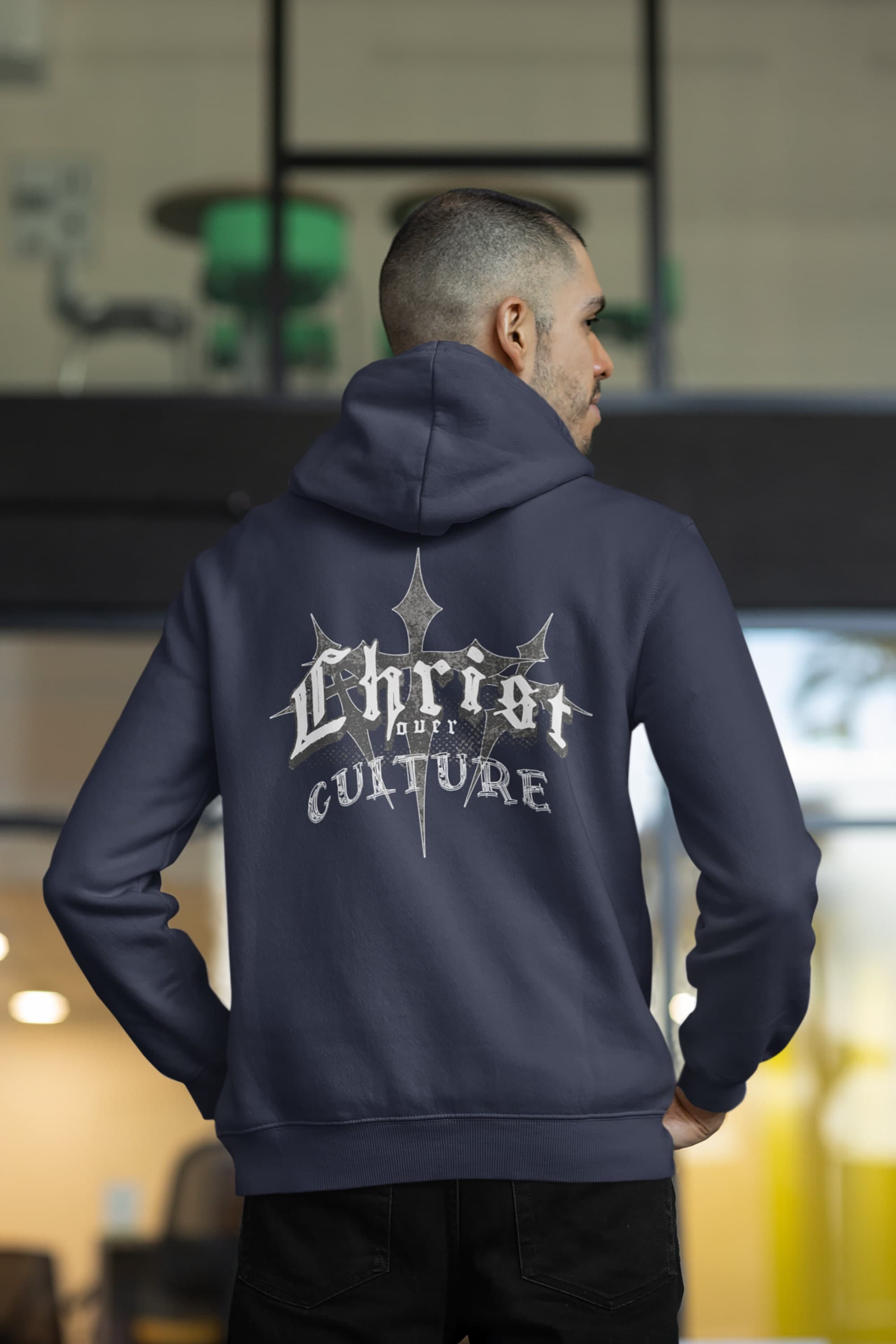 Vintage Y2K 'Christ Over Culture' Streetwear Hoodie Unisex Heavy Blend - image 4